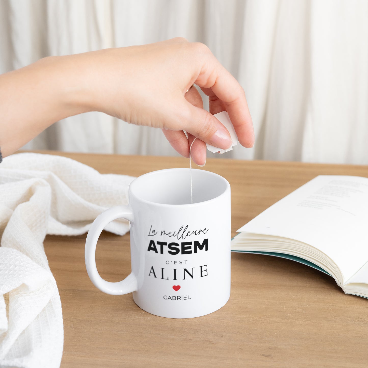 Mug Objets Blanc Merci Atsem II photo N° 3