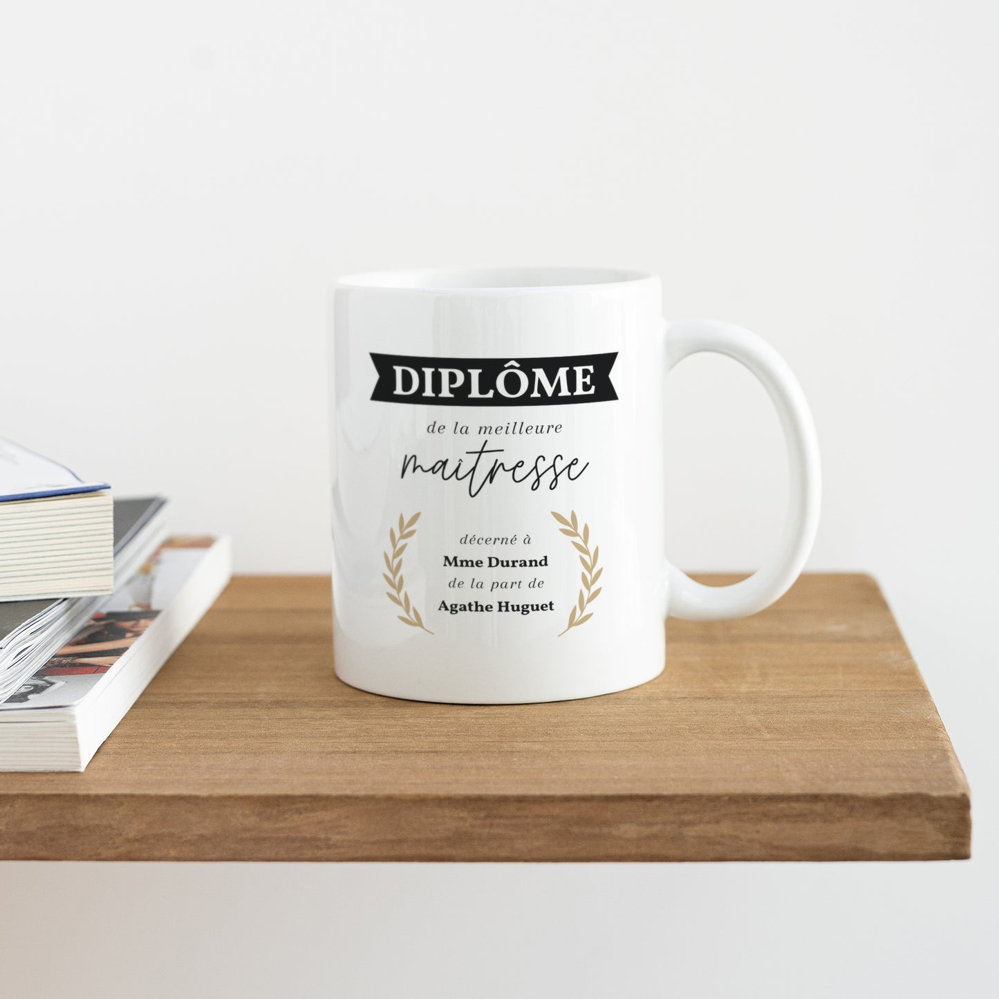 Mug Objets Blanc Diplôme de la meilleure maîtresse photo N° 4