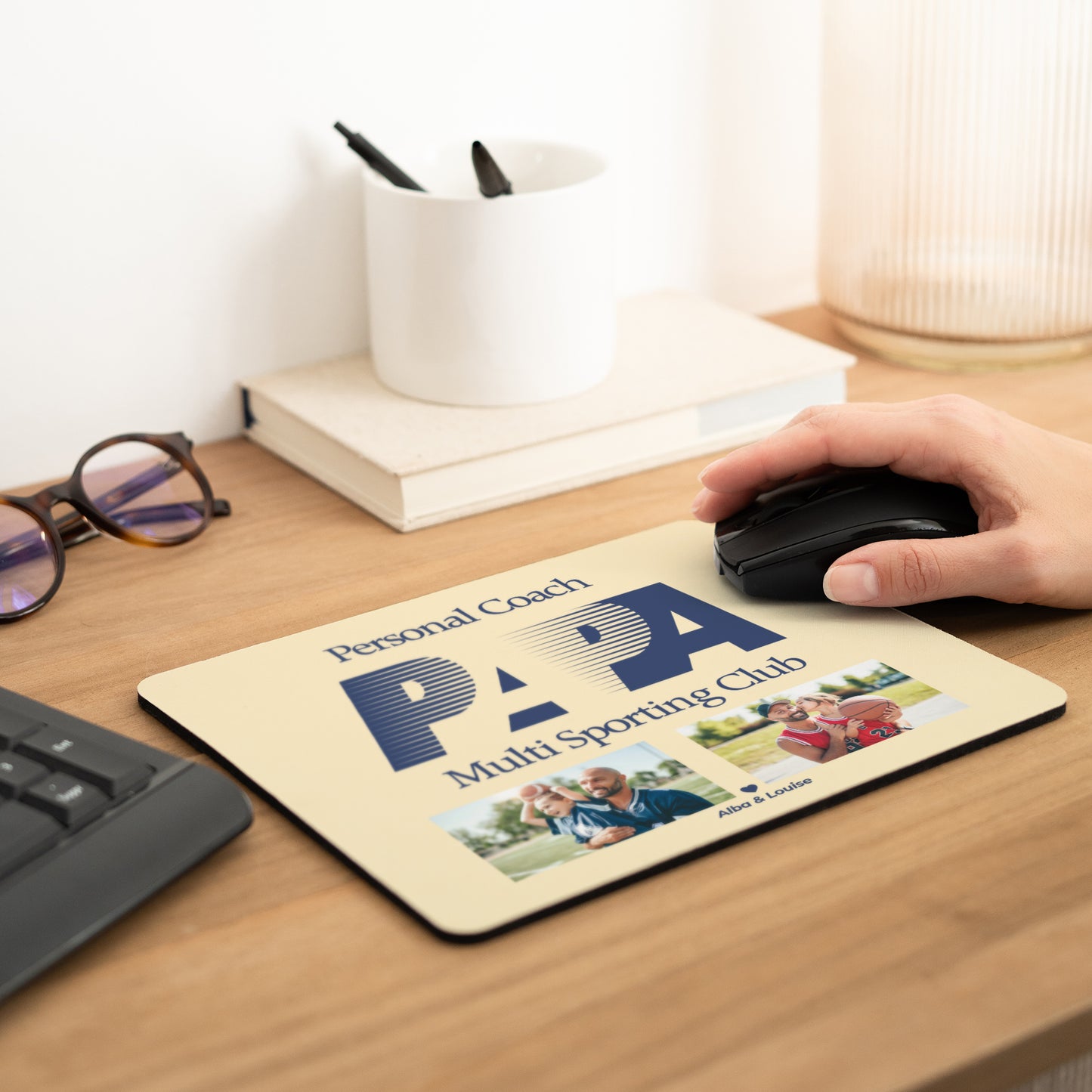 Tapis de souris Objets Rectangle Coach Papa photo N° 2