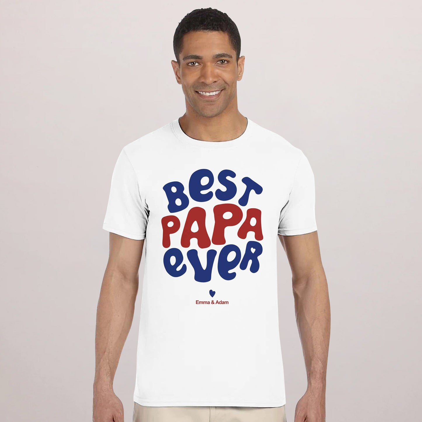 Tshirt Recto Blanc Best Papa ever photo N° 1