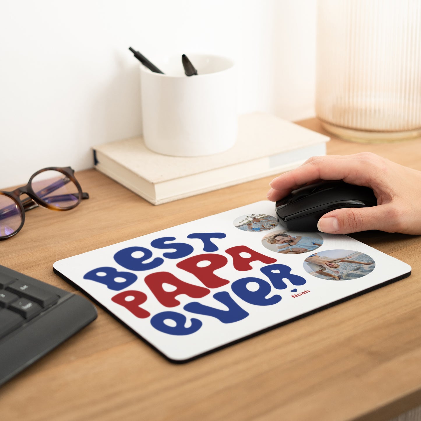 Tapis de souris Objets Rectangle Best Papa ever photo N° 2