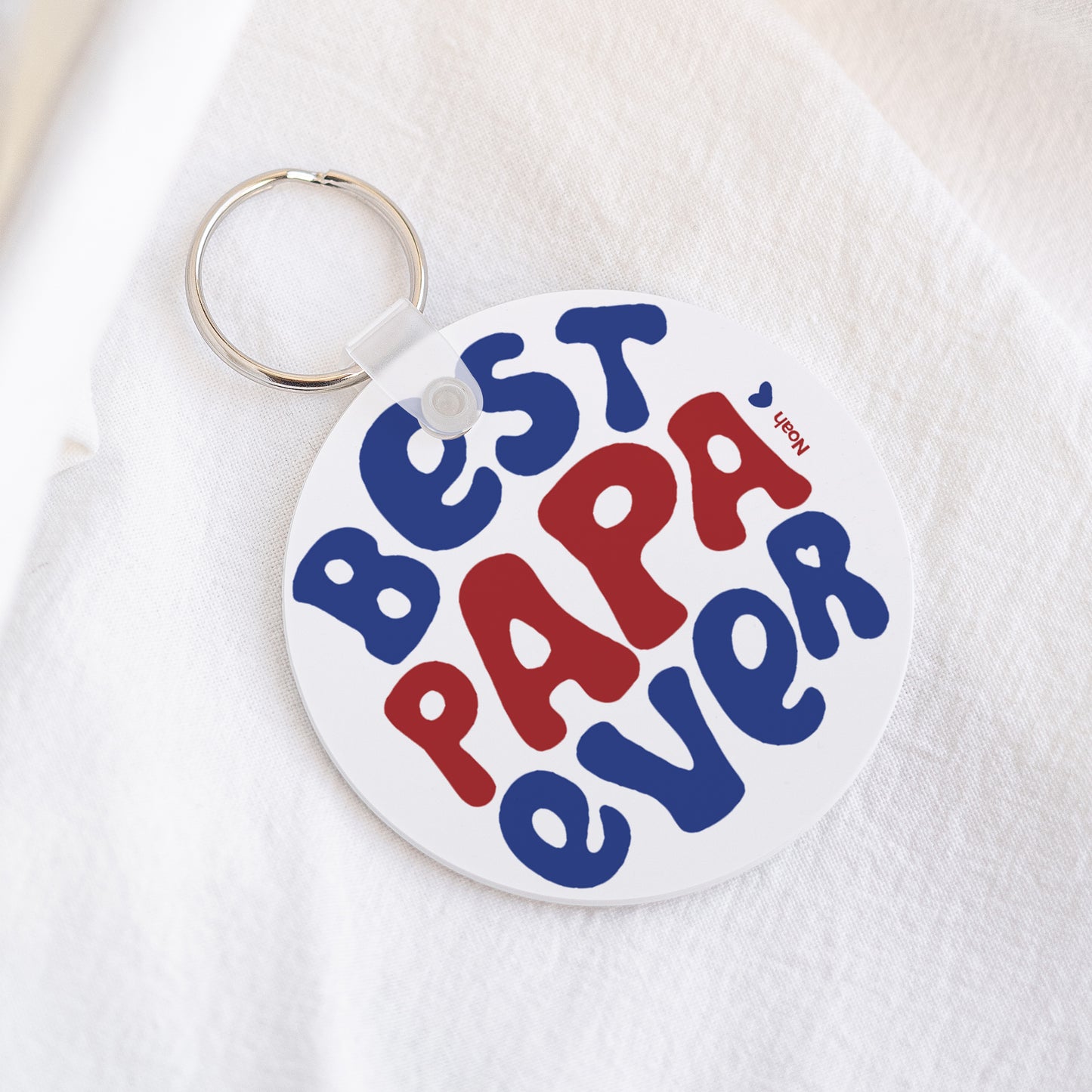 Porte-clés Objets Rond Best Papa ever photo N° 1
