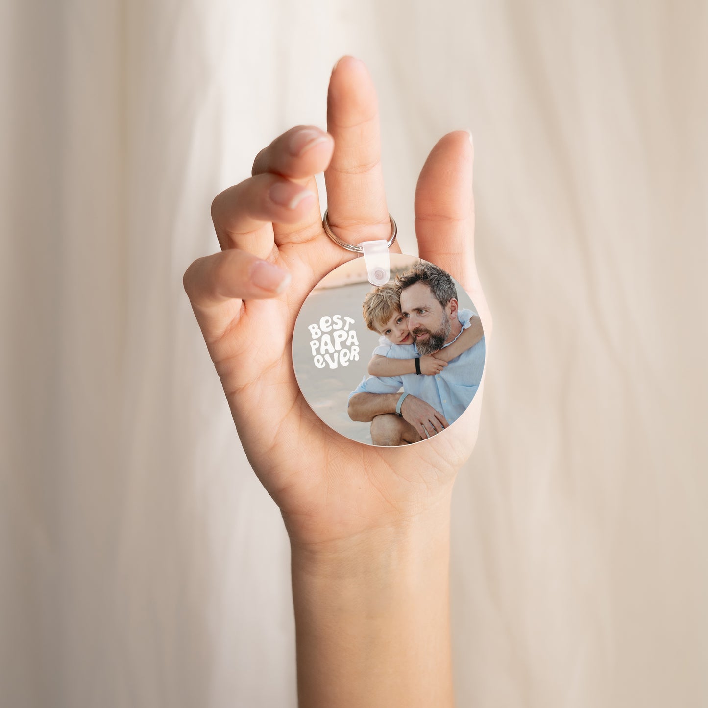 Porte-clés Objets Rond Best Papa ever photo N° 2