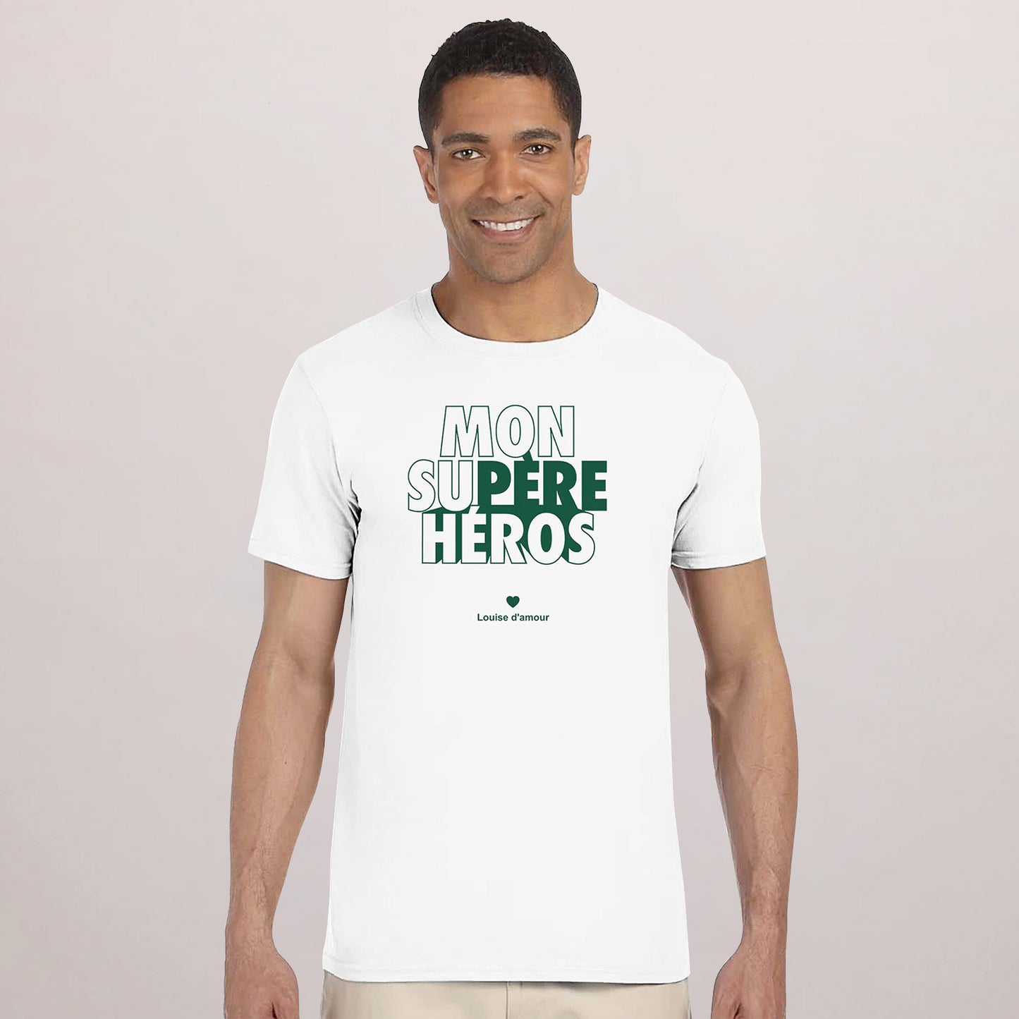 Tshirt Recto Blanc Mon Su-père héros photo N° 1