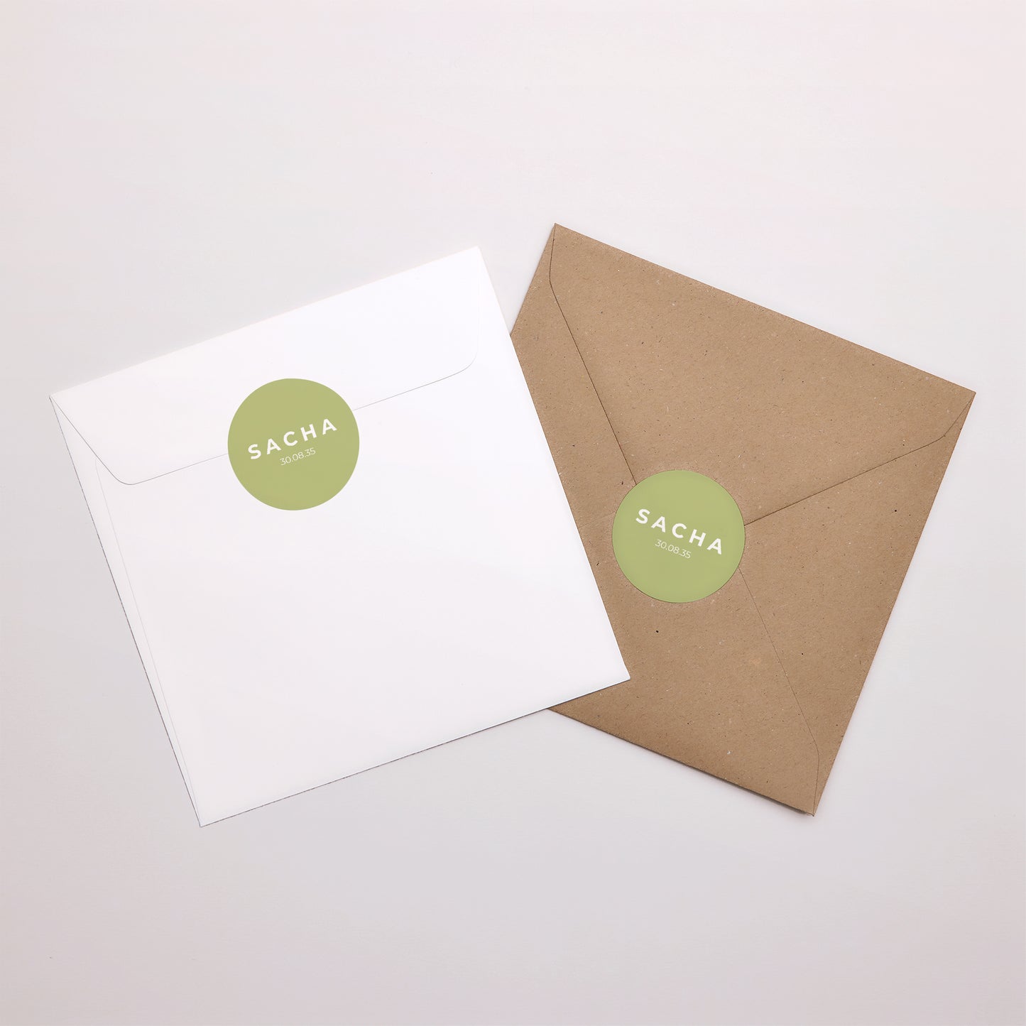 Sticker Naissance Rond Le fruit de nos cœurs photo N° 3