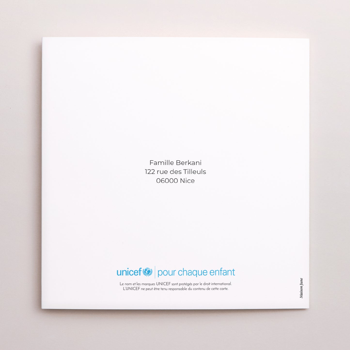 Faire-part Naissance Carré double volet Au cœur de nous photo N° 3