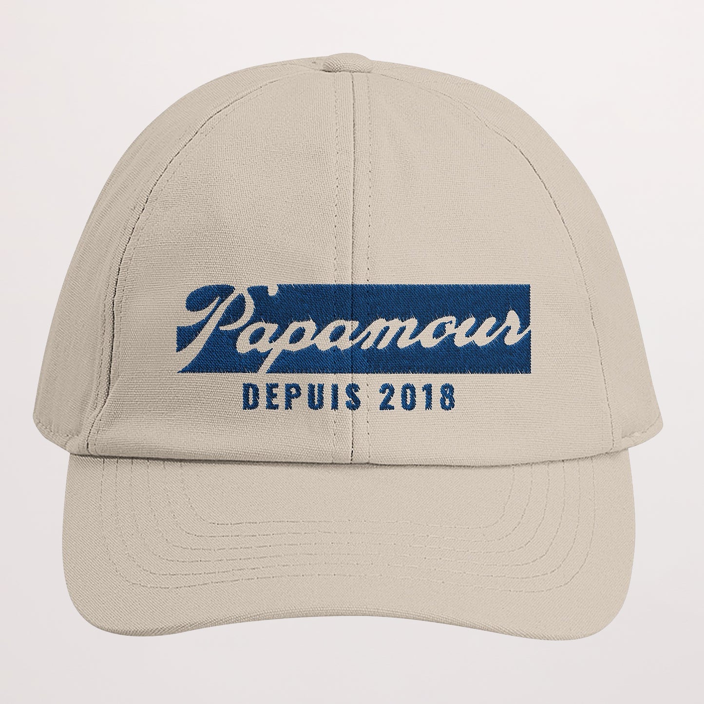 Casquette Brodée Beige Papamour photo N° 1