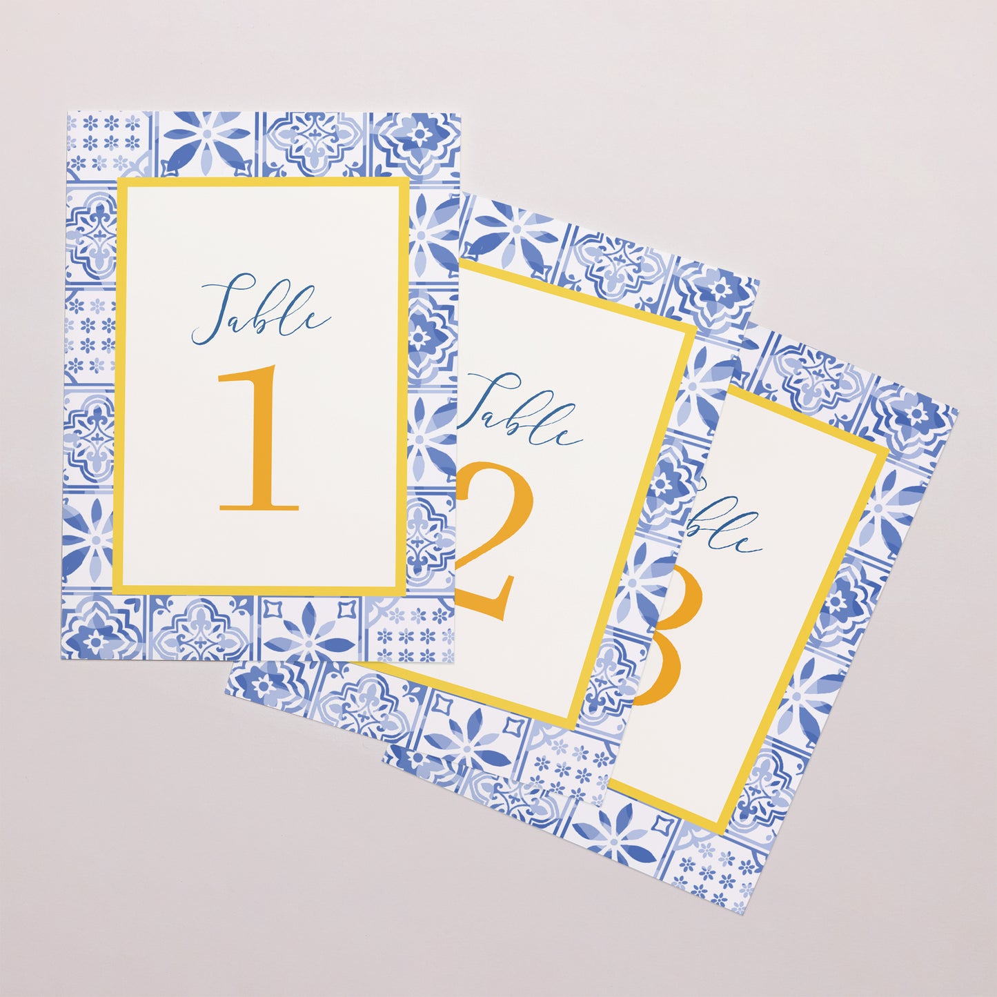 Marque table Mariage Rectangle Azulejo d’amour photo N° 1