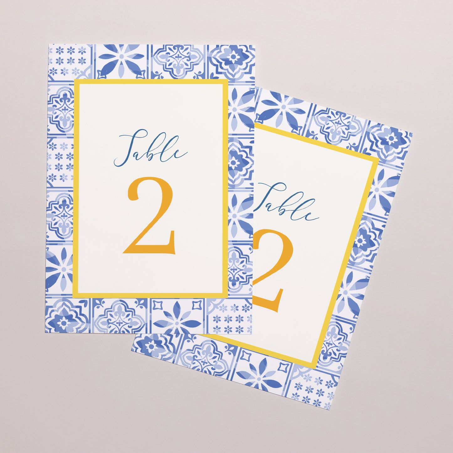 Marque table Mariage Rectangle Azulejo d’amour photo N° 2