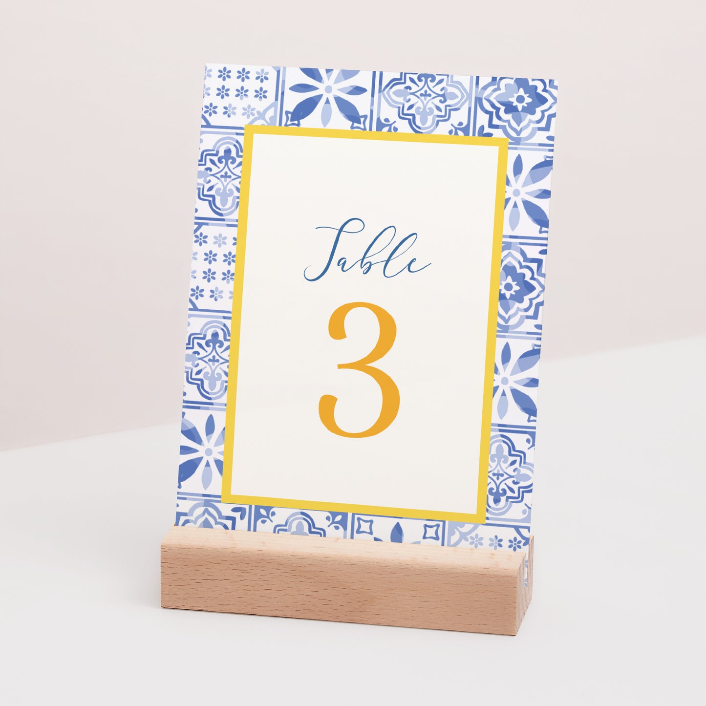 Marque table Mariage Rectangle Azulejo d’amour photo N° 3