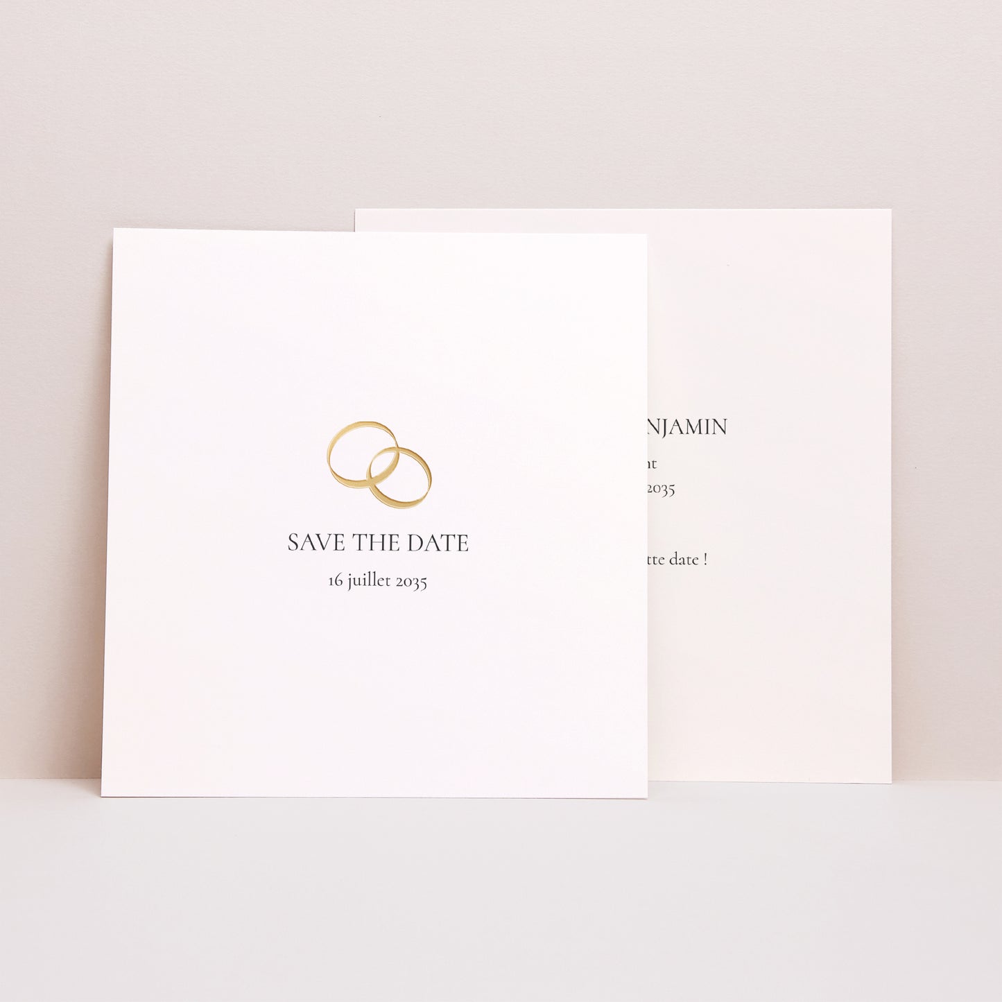 Save the date Mariage Carré Serment d’Or photo N° 1