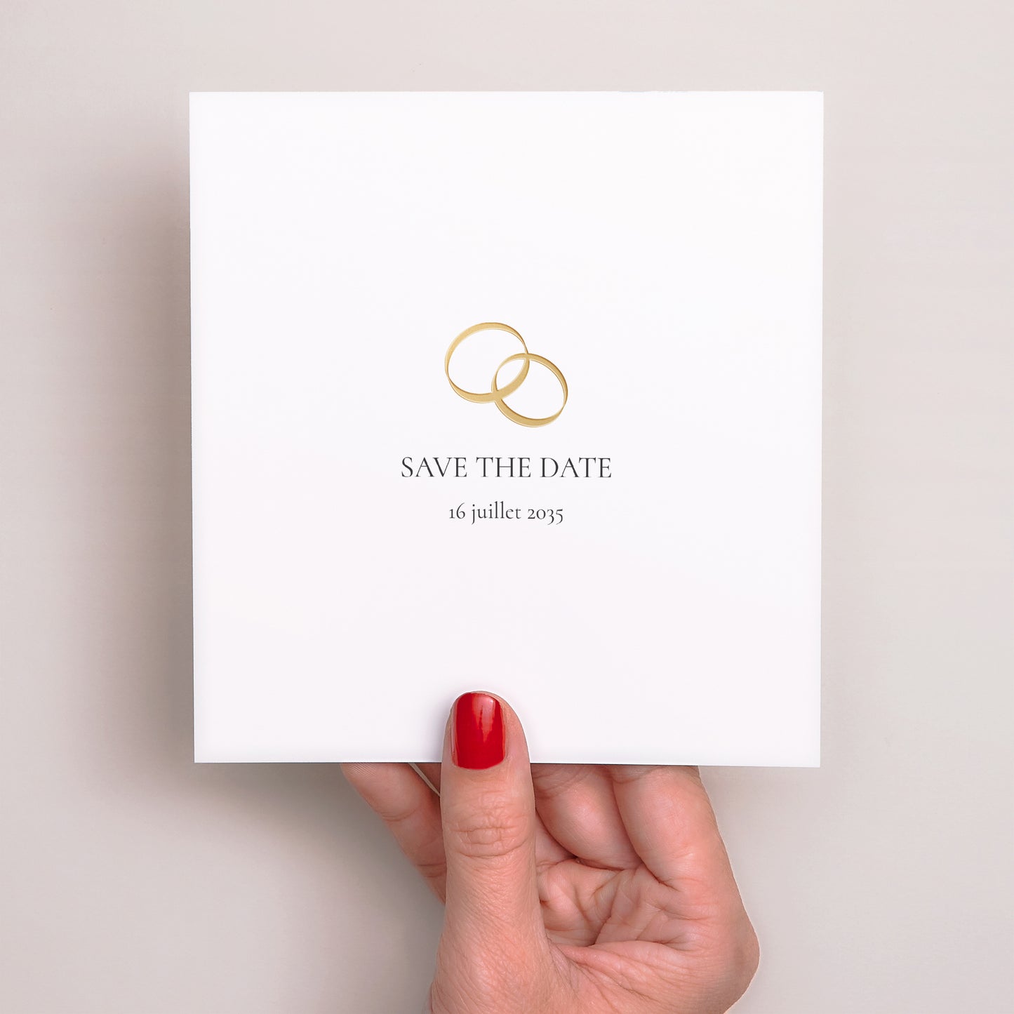 Save the date Mariage Carré Serment d’Or photo N° 2