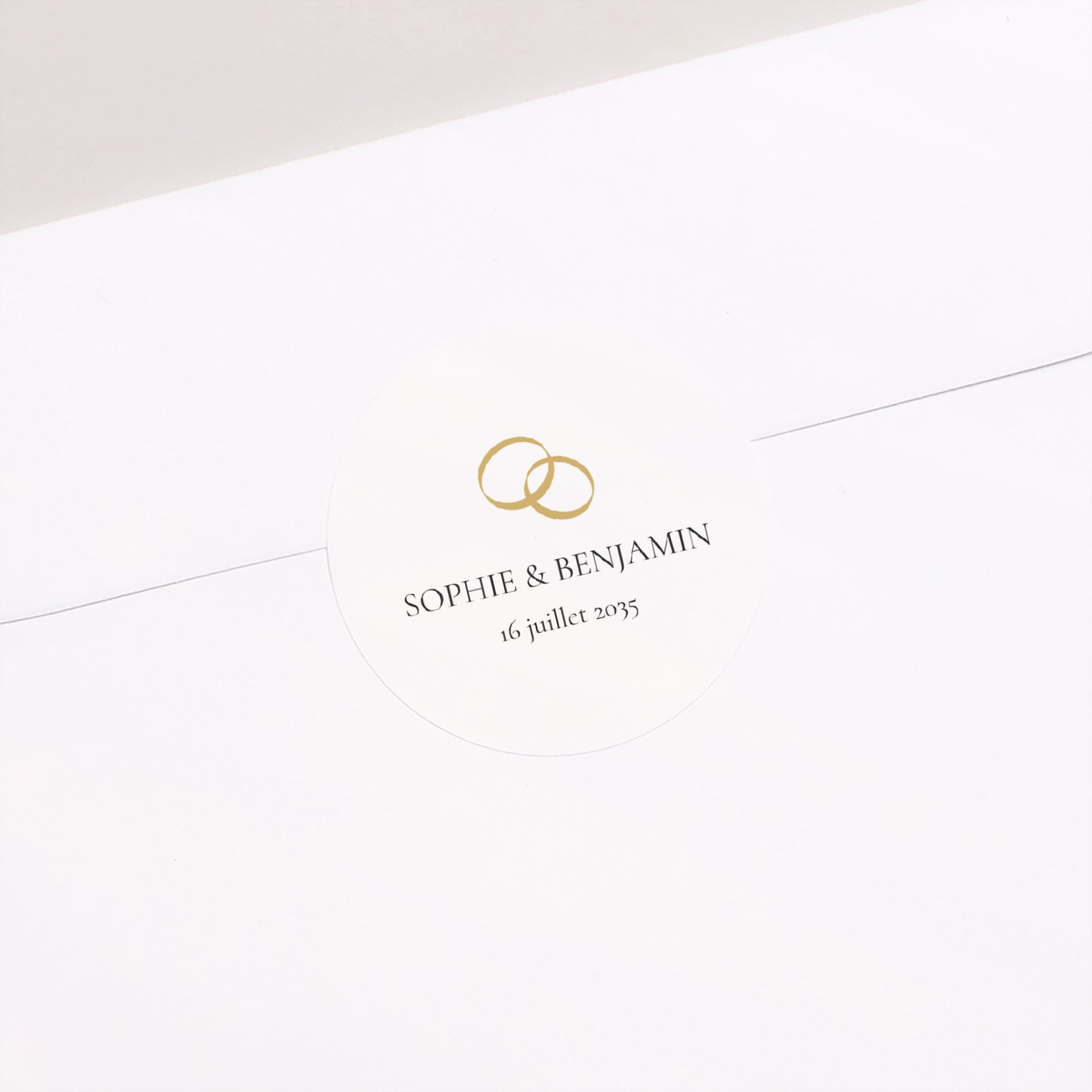 Sticker Mariage Rond Serment d’Or photo N° 1