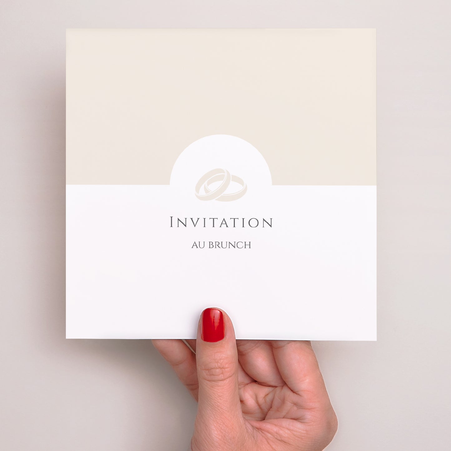 Invitations Mariage Simple carré Douce Harmonie photo N° 2