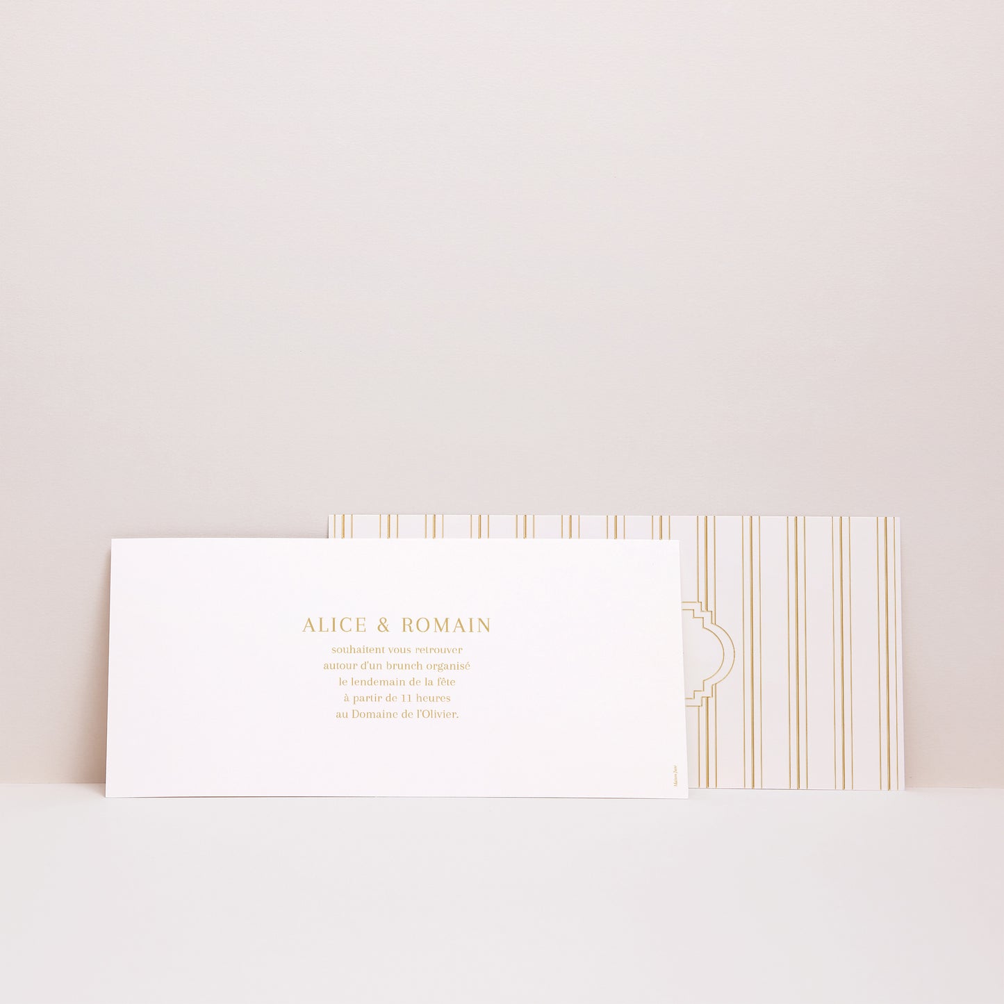 Invitations Mariage Panoramique paysage Les Rayures Chics photo N° 3