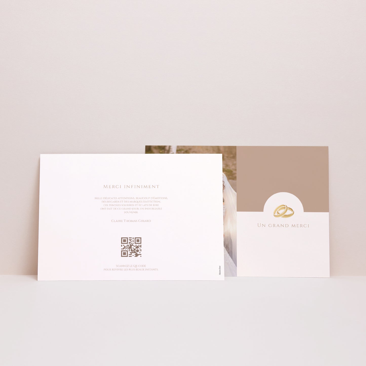 Remerciements Mariage Paysage Douce Harmonie Dorée photo N° 2