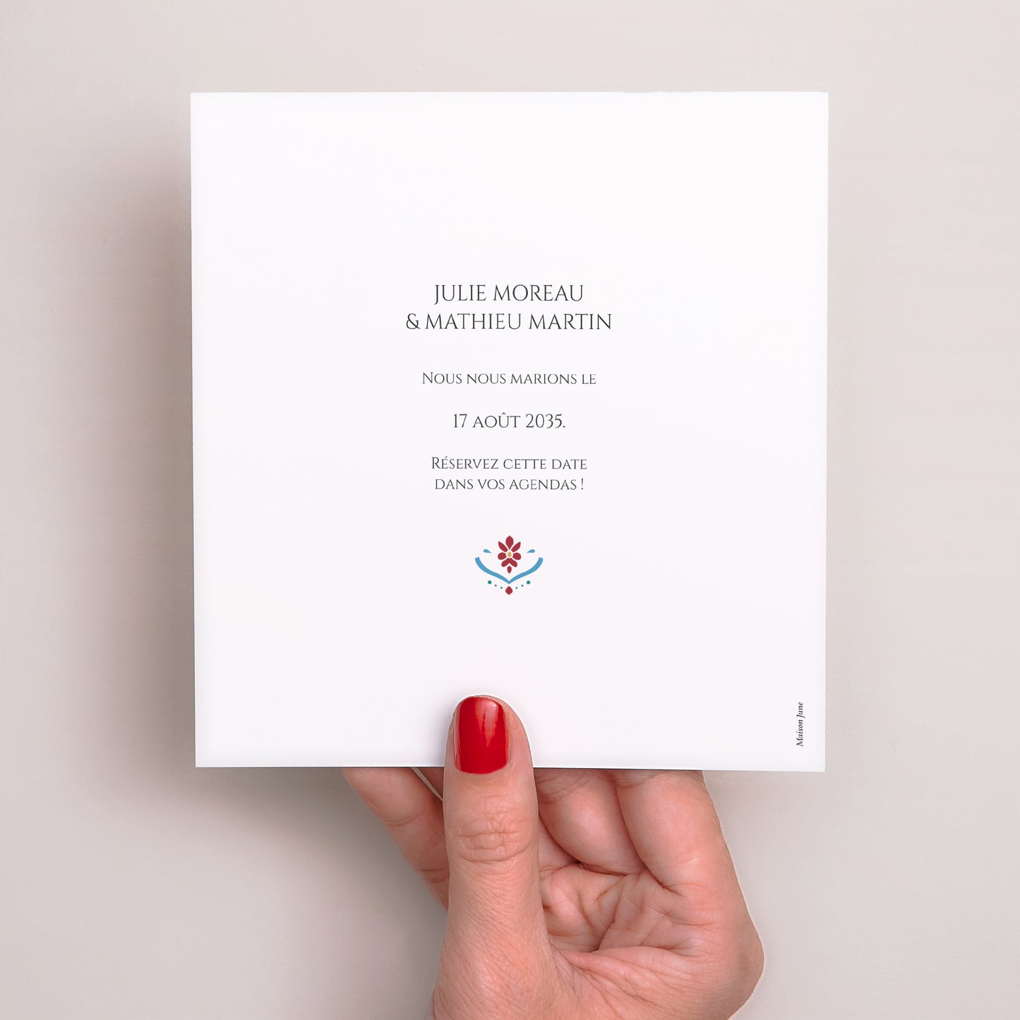 Save the date Mariage Carré Amour d’Orient photo N° 3