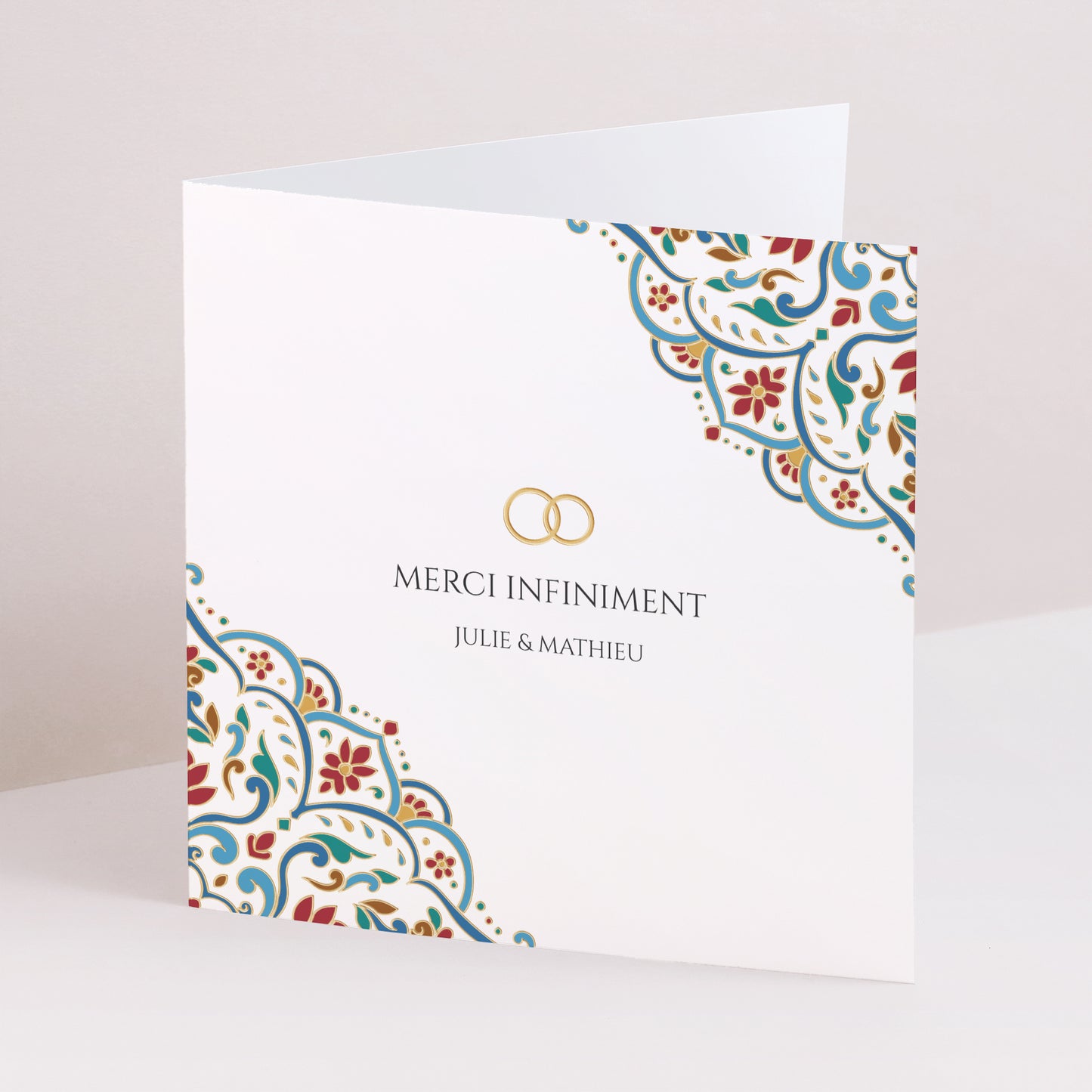 Remerciements Mariage Carré double volet Amour d’Orient photo N° 1