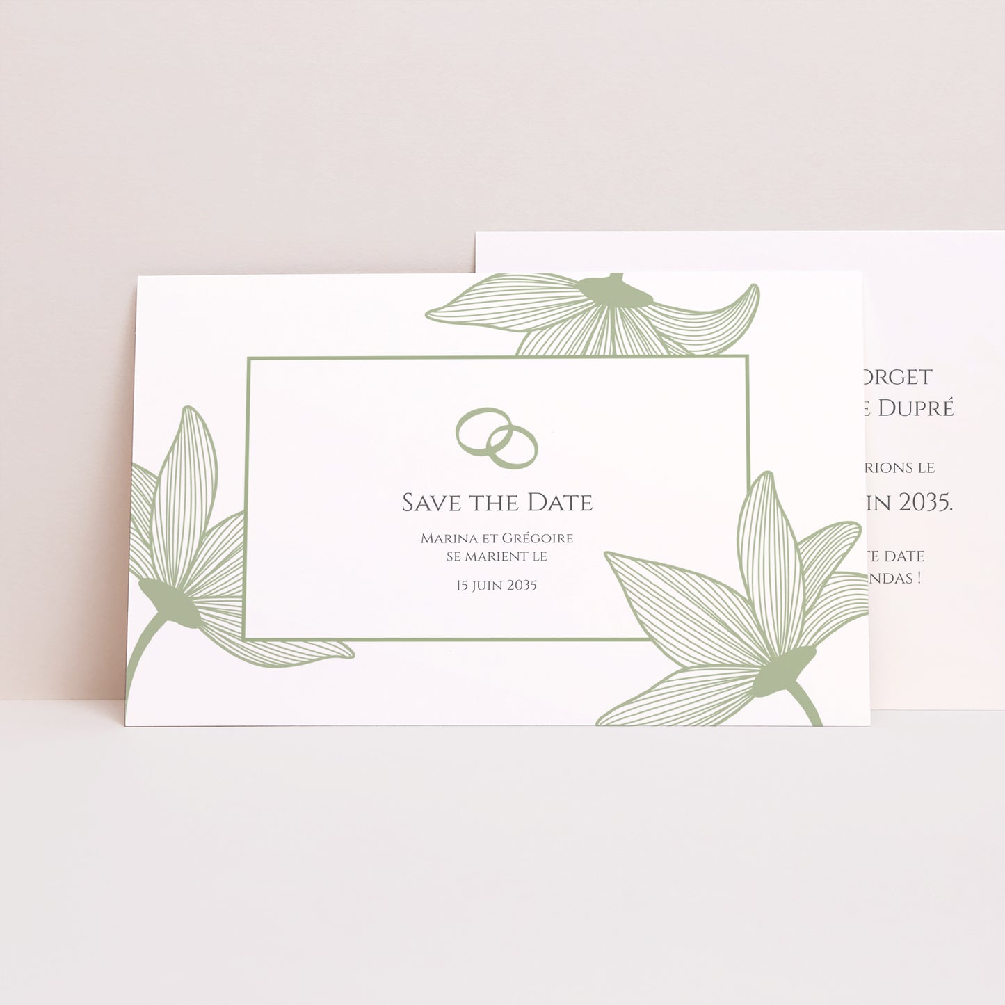 Save the date Mariage Paysage Fleurs d’Élégance photo N° 1