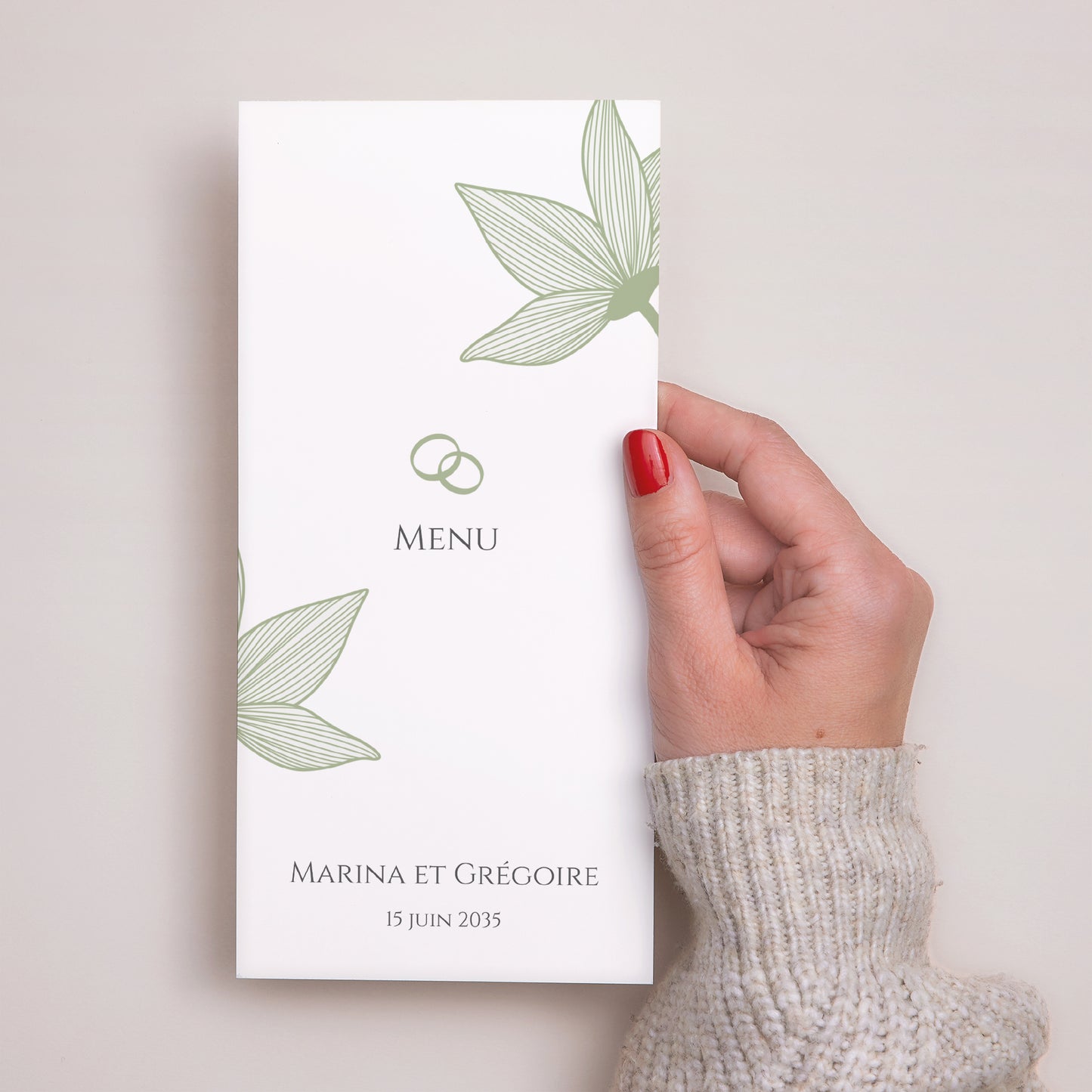 Menu Mariage Panoramique portrait Fleurs d’Élégance photo N° 2