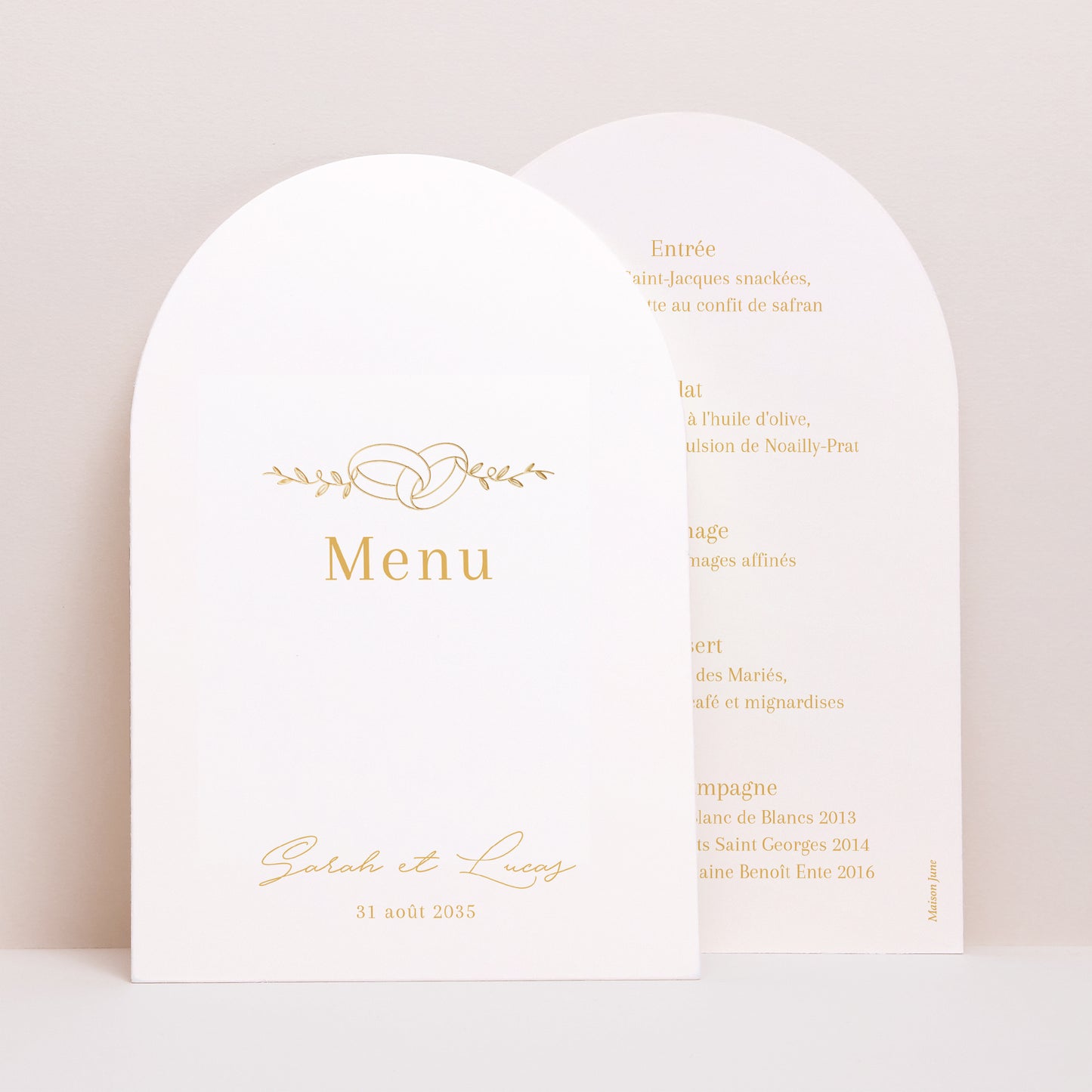 Menu Mariage Arche Alliances d'Amour photo N° 1