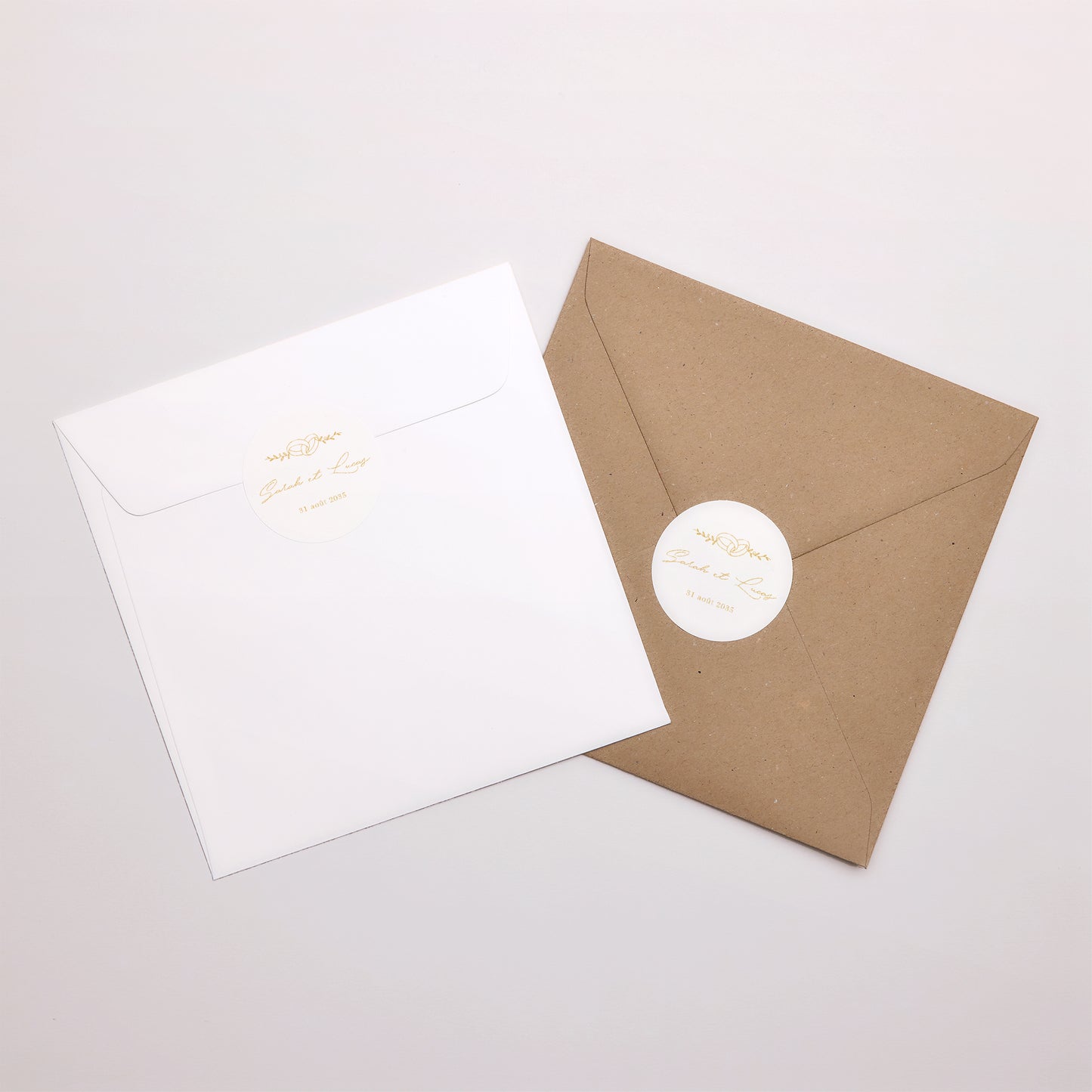 Sticker Mariage Rond Alliances d'Amour photo N° 3