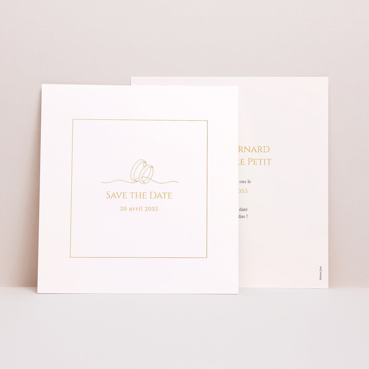 Save the date Mariage Carré Au Fil de Nos Vœux photo N° 1