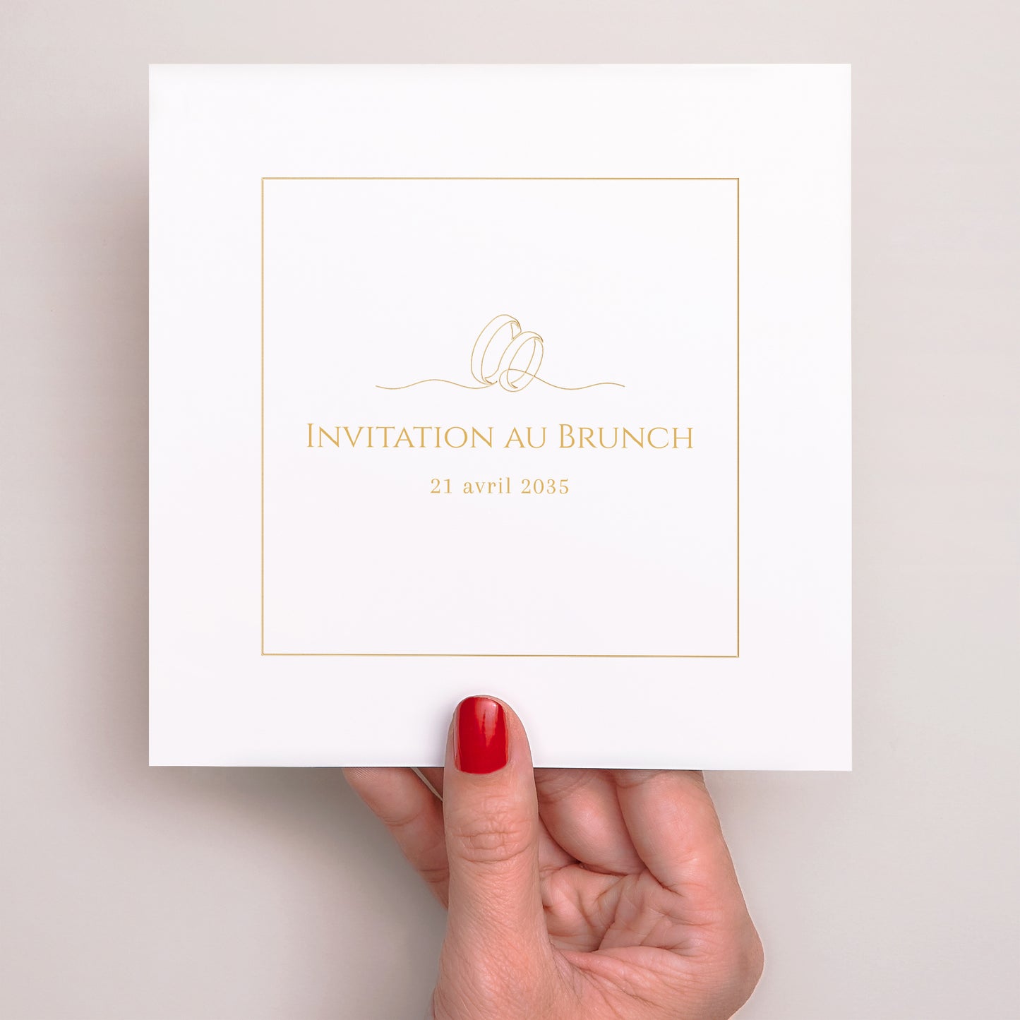 Invitations Mariage Simple carré Au Fil de Nos Vœux photo N° 2