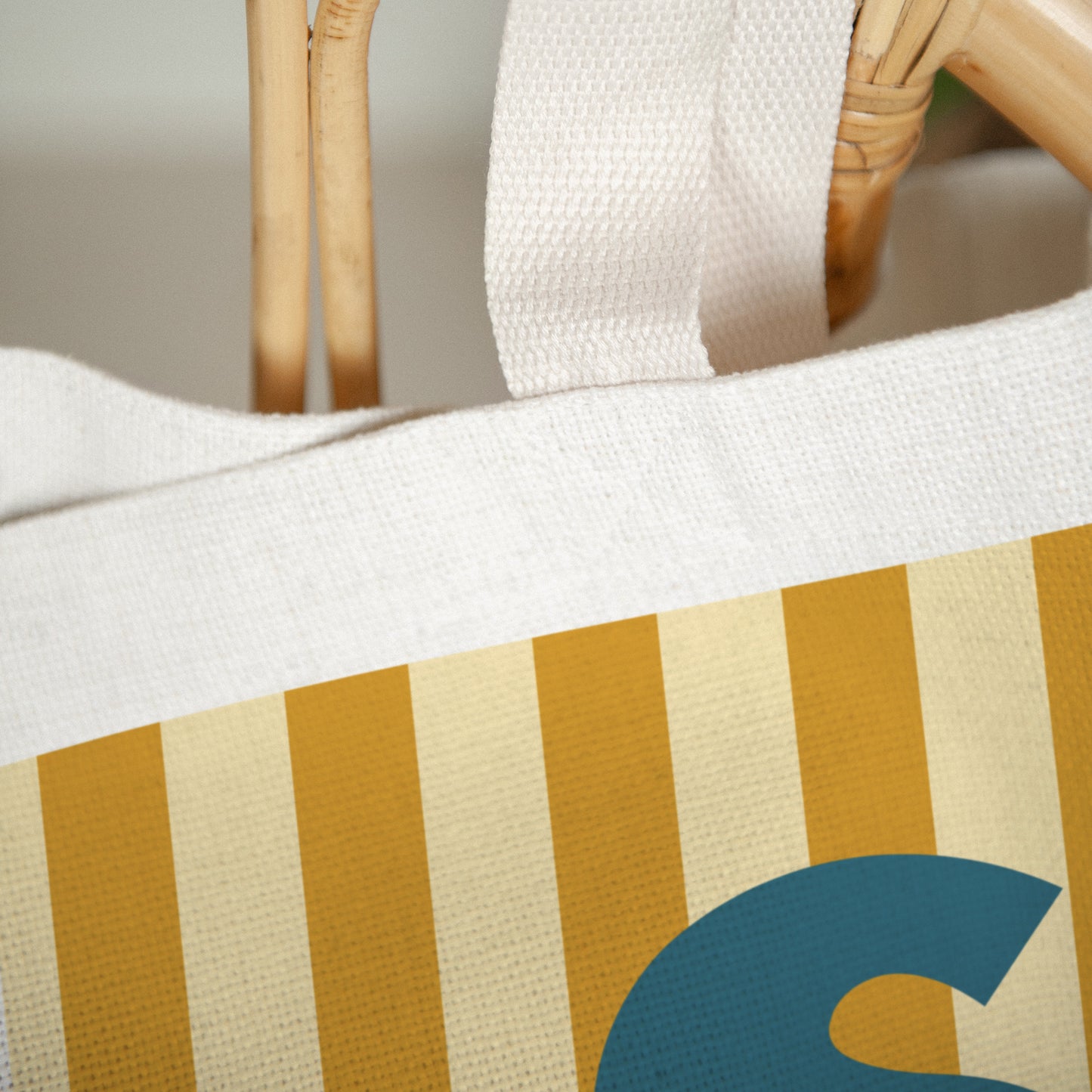 Tote bag Anse en toile Colorful stripes blue photo N° 3