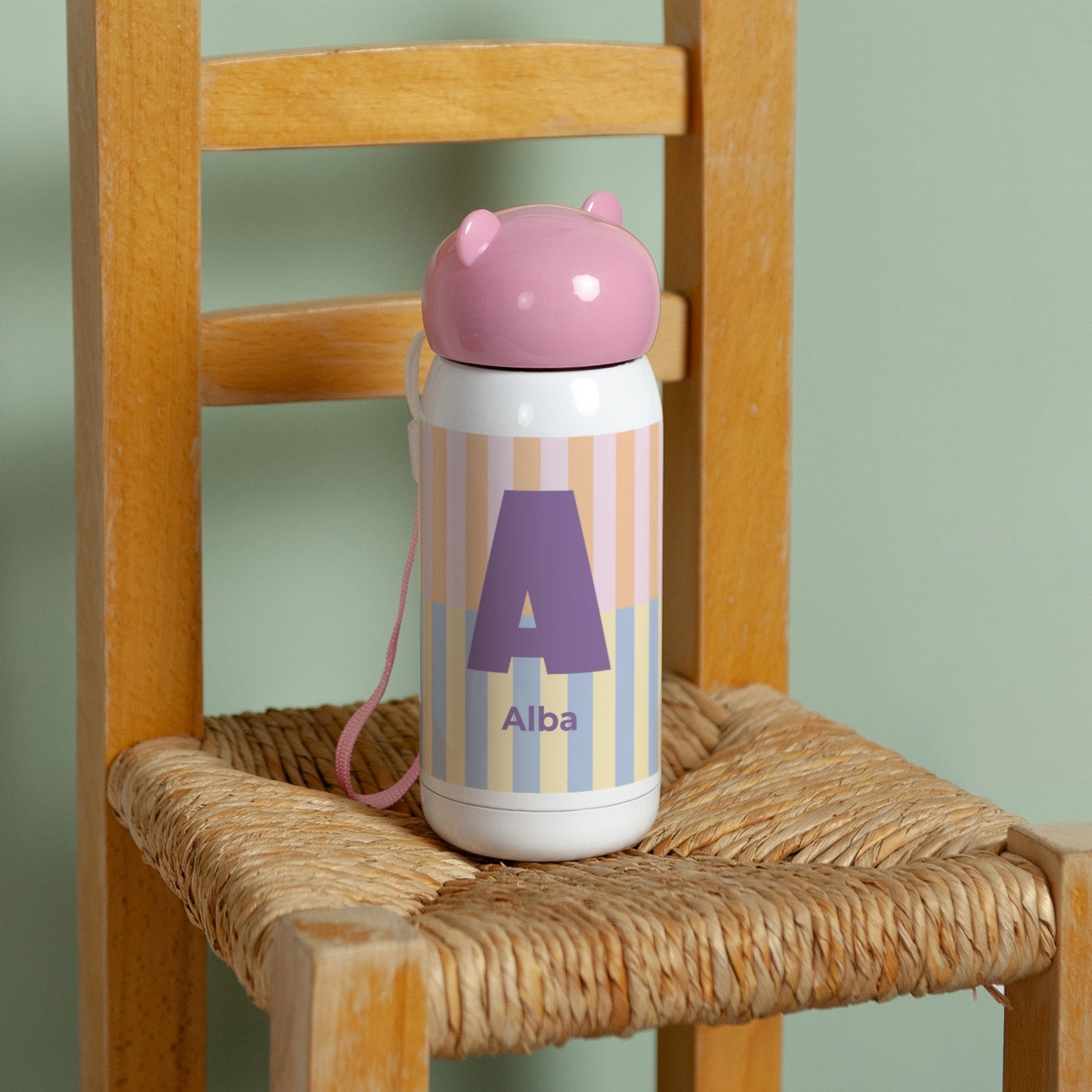 Gourde enfant Rose, 32 cl Colorful stripes pink photo N° 3