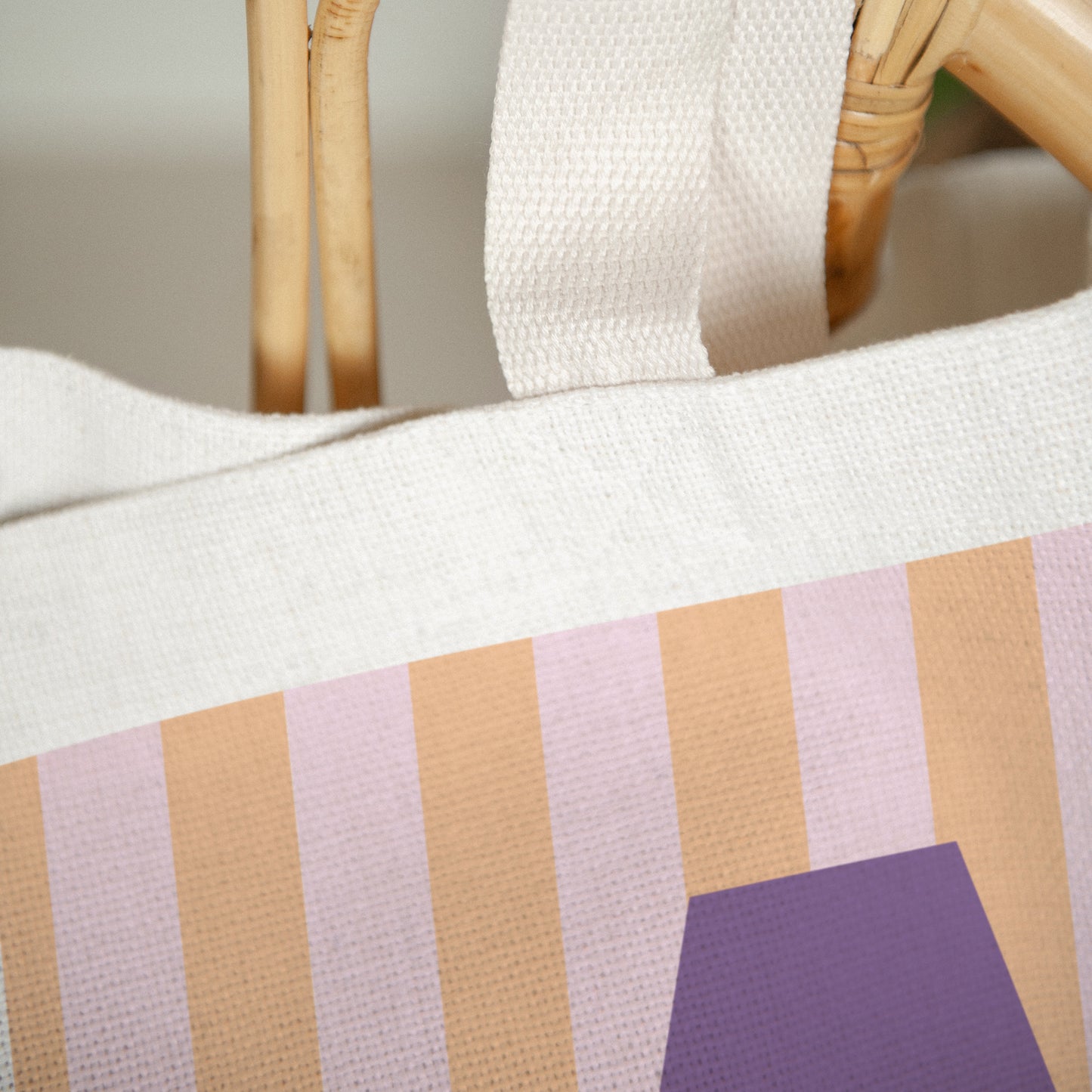 Tote bag Anse en toile Colorful stripes pink photo N° 3