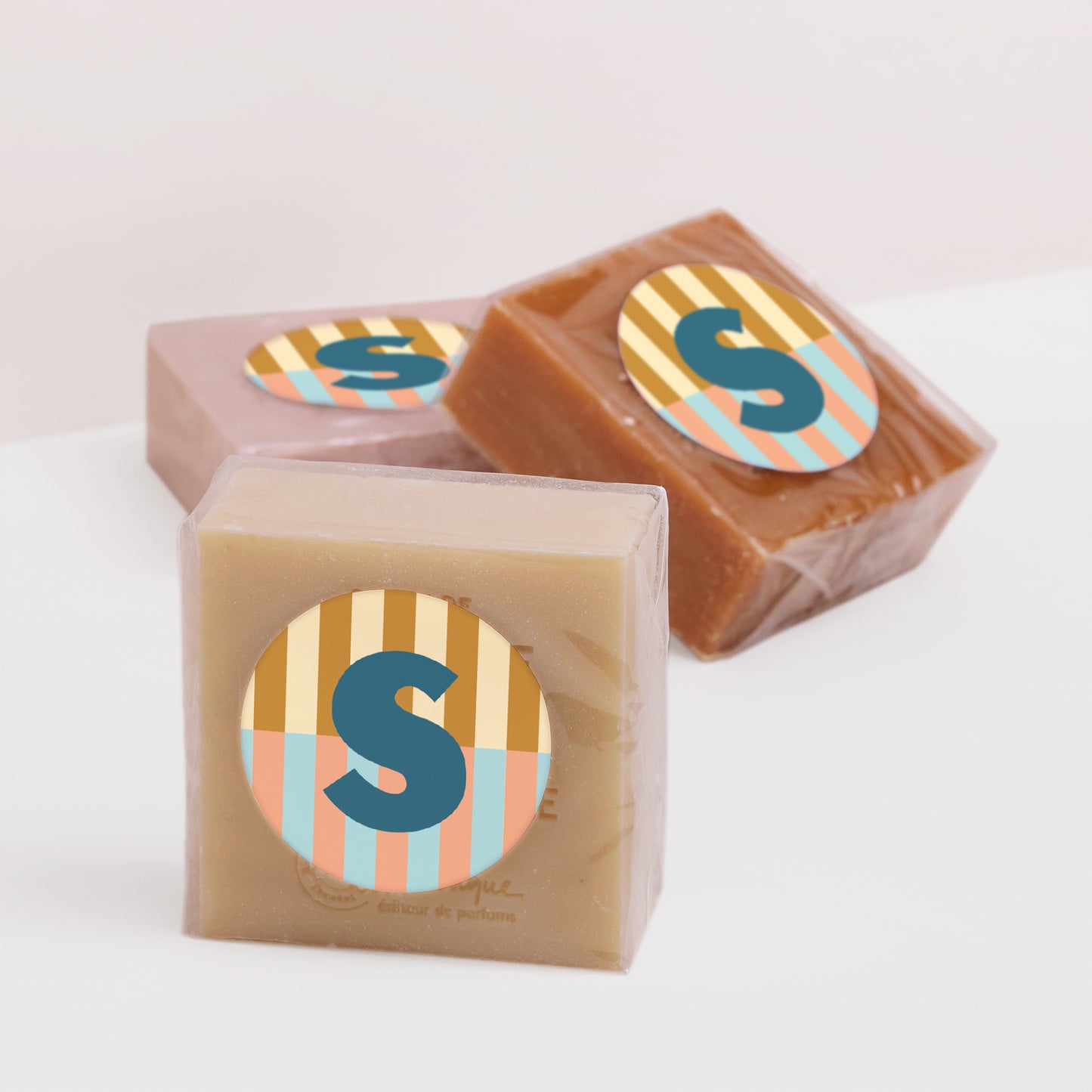 Sticker Naissance Rond Colorful stripes blue II photo N° 2