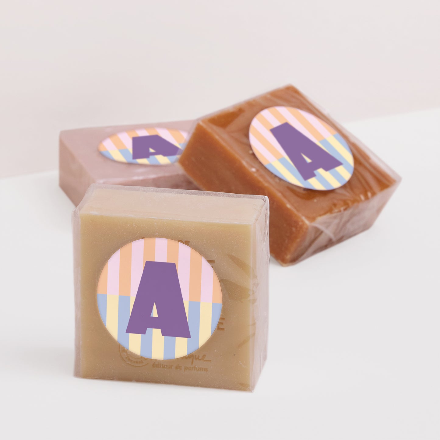 Sticker Naissance Rond Colorful stripes pink II photo N° 2