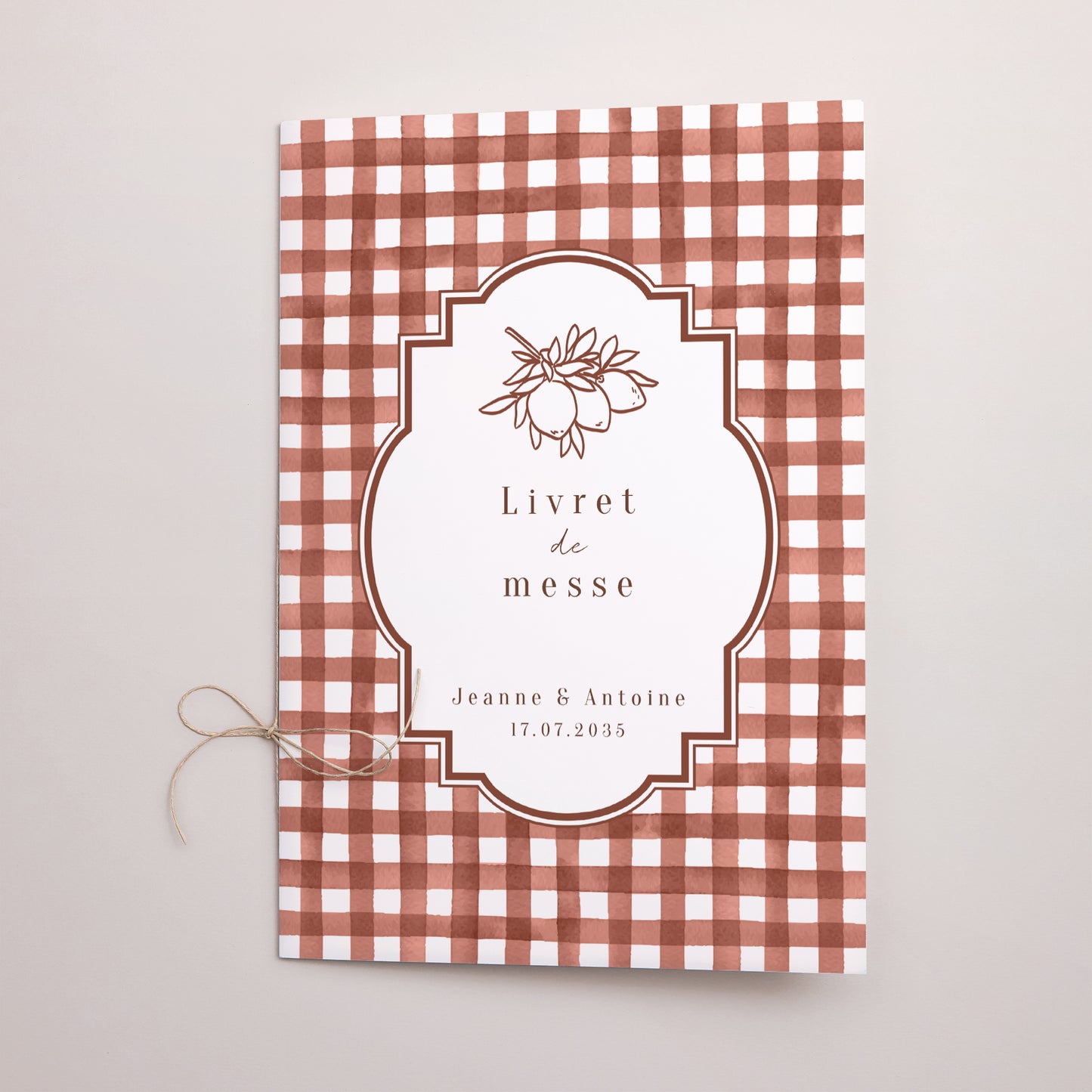 Livret de messe Mariage Double volet Amour Bucolique photo N° 1