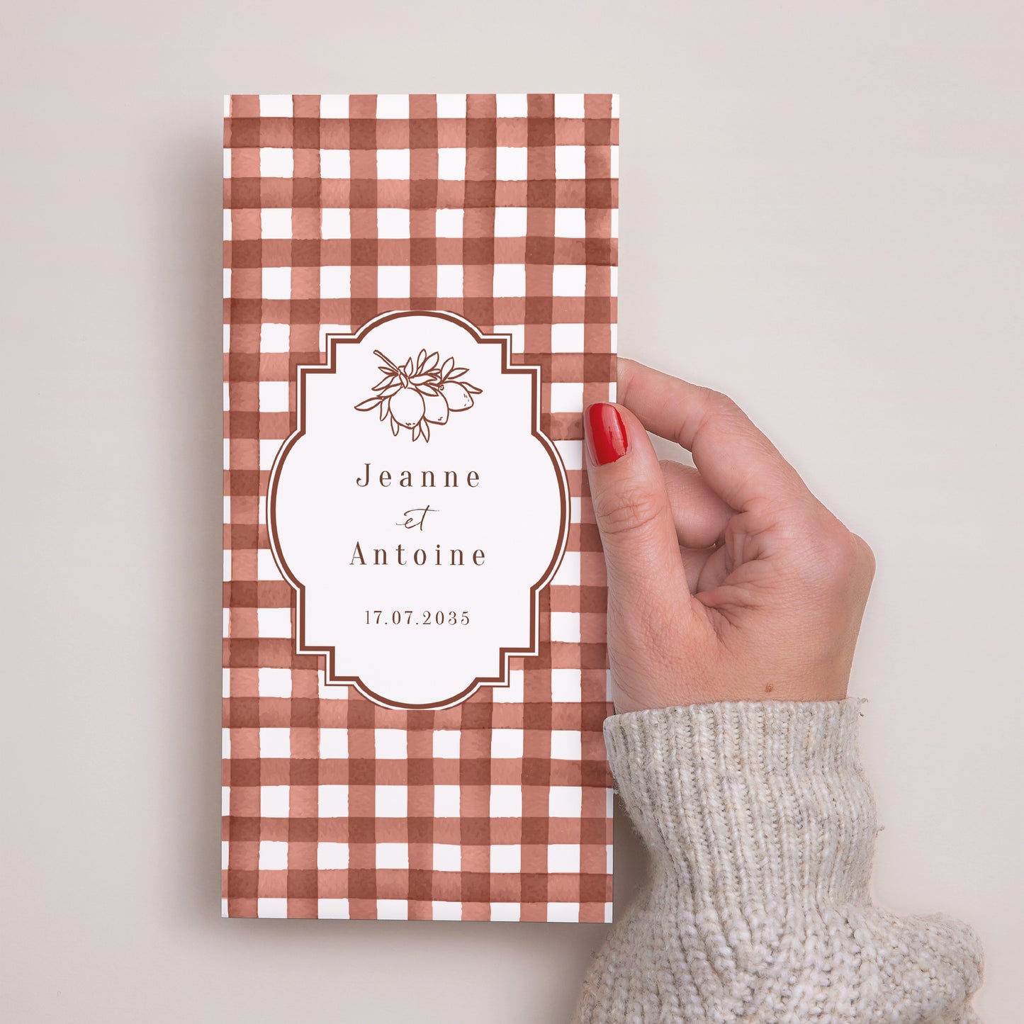 Menu Mariage Panoramique portrait Amour Bucolique photo N° 2