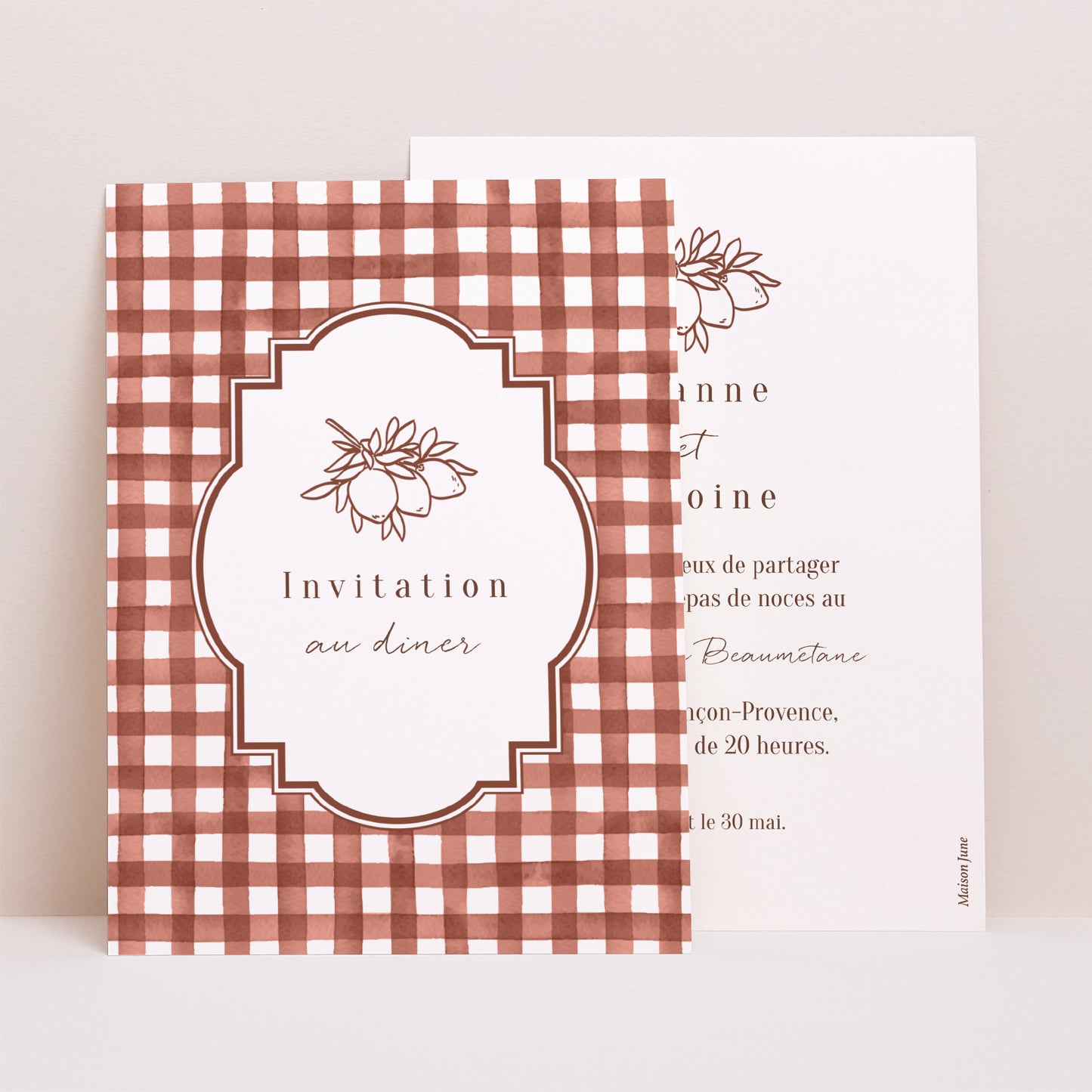 Invitations Mariage Portrait Amour Bucolique photo N° 1