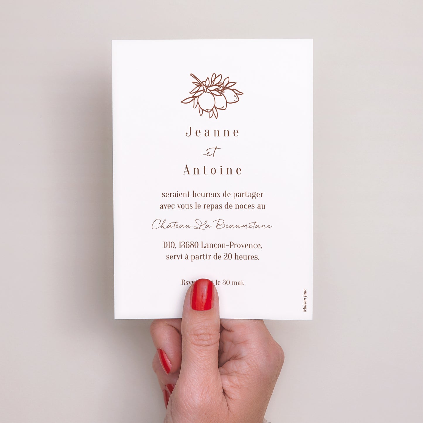 Invitations Mariage Portrait Amour Bucolique photo N° 3