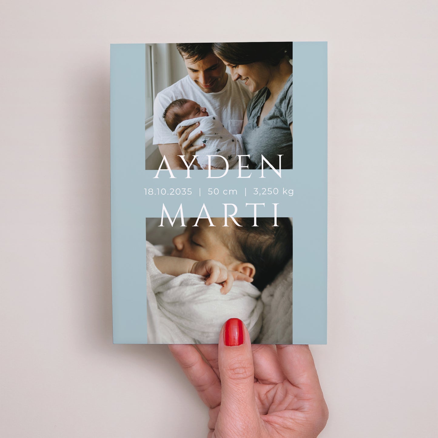 Faire-part Naissance Portrait Chapitre un photo N° 2