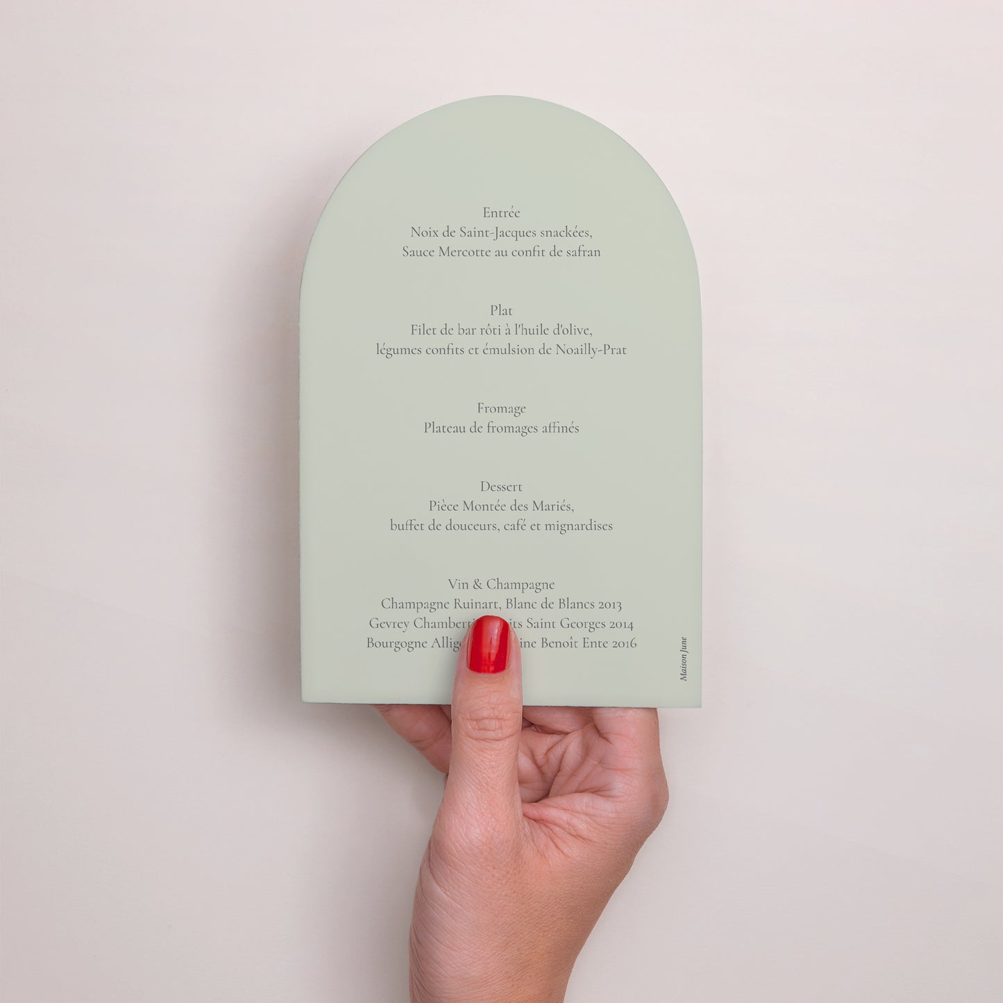 Menu Mariage Arche Rêverie Romantique photo N° 3