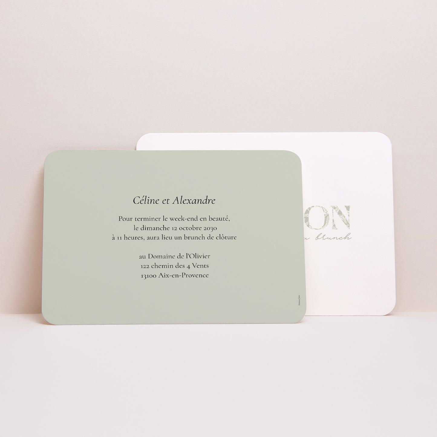 Invitations Mariage Paysage, bords arrondis Rêverie Romantique photo N° 3