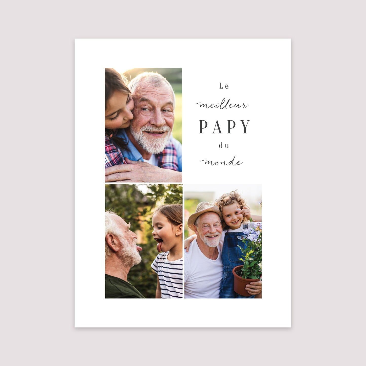 Affiche Portrait 30 x 40 cm Le meilleur papy du monde photo N° 2