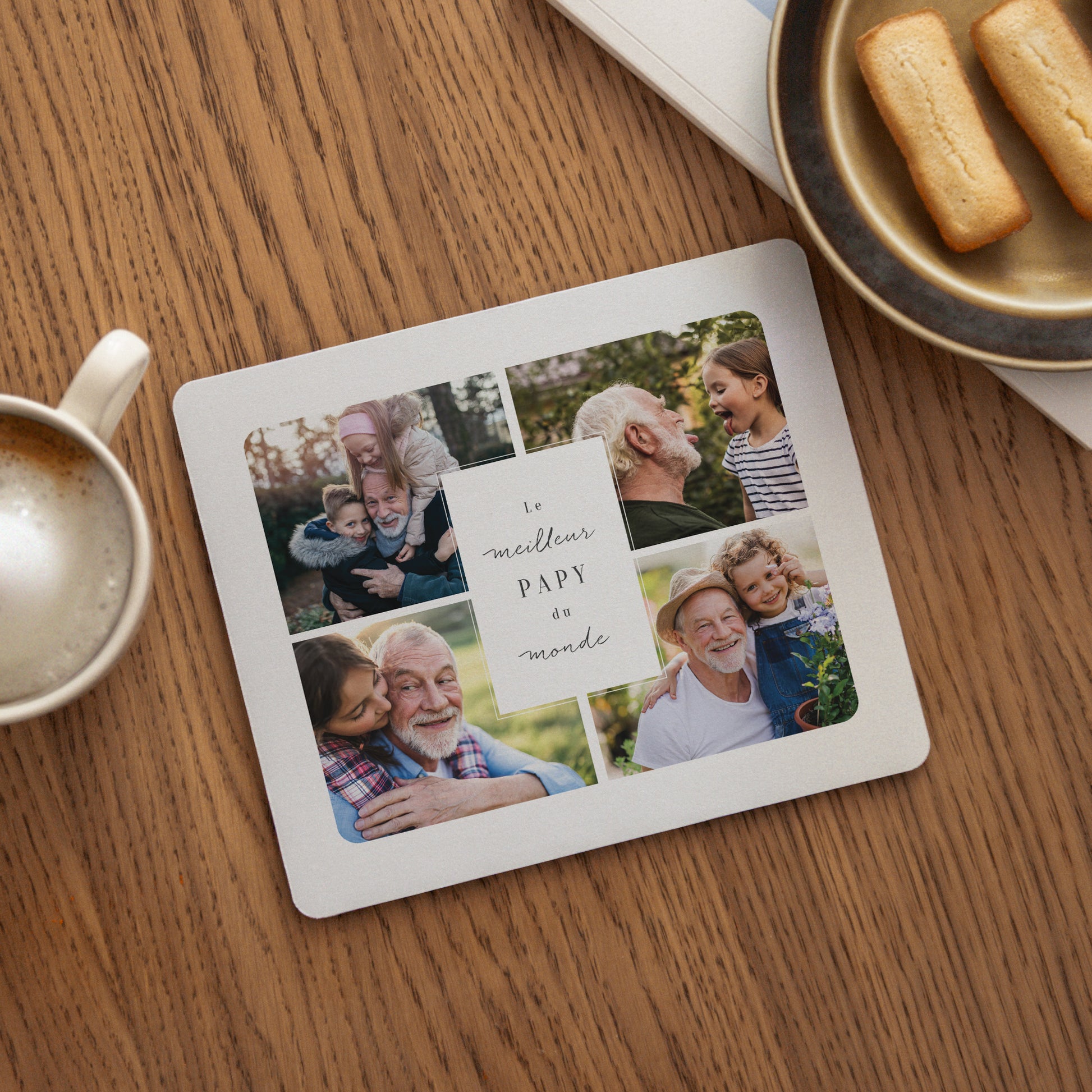 Tapis de souris Rectangle Le meilleur papy du monde photo N° 1