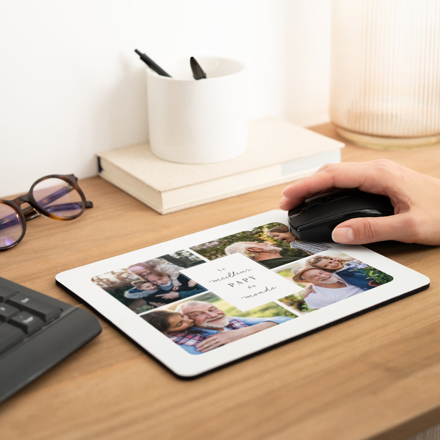 Tapis de souris Rectangle Le meilleur papy du monde photo N° 2