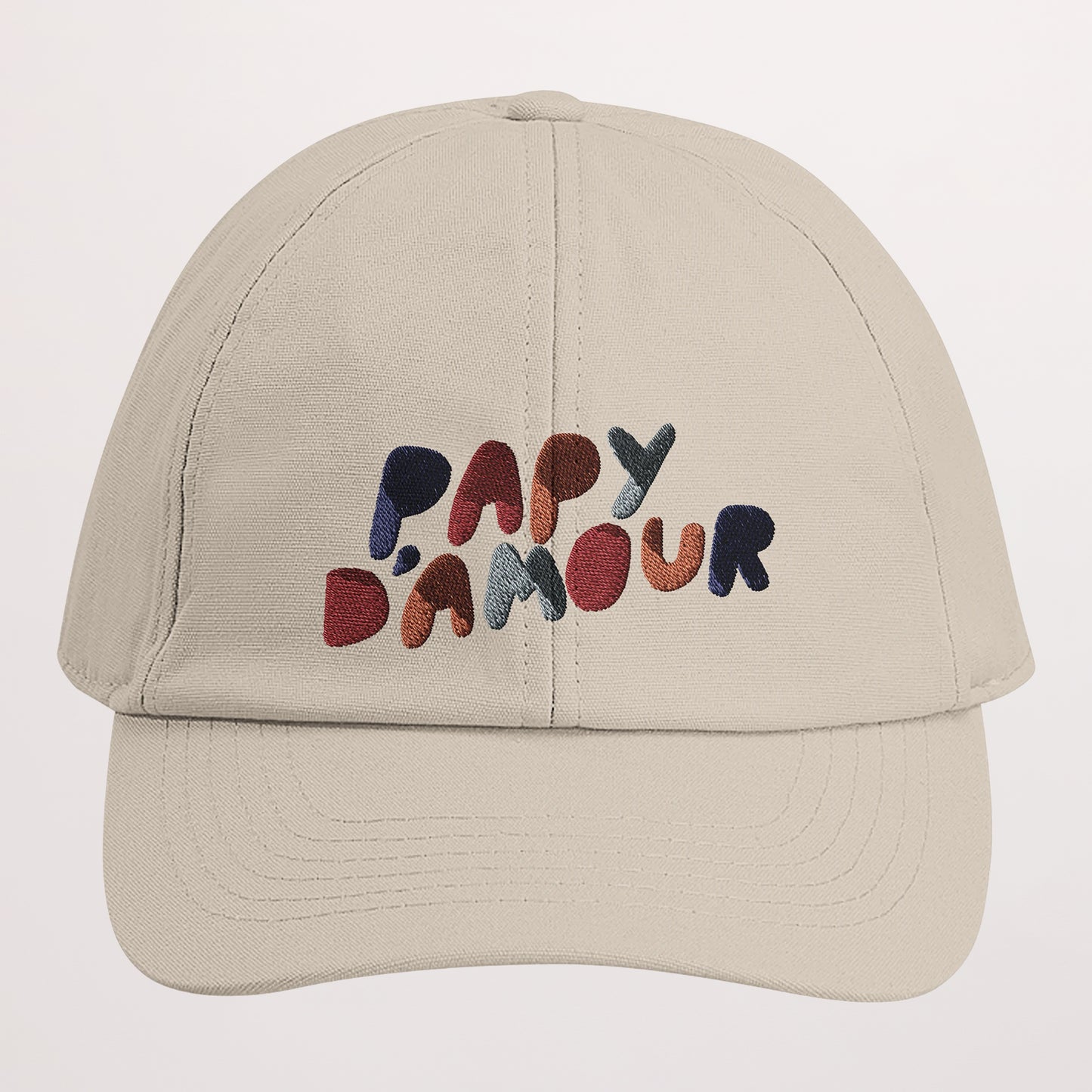 Casquette Brodée Beige love colors II photo N° 1