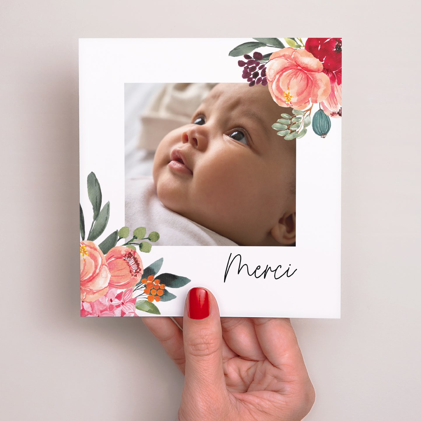 Remerciements Naissance Carré Baby Bloom photo N° 2