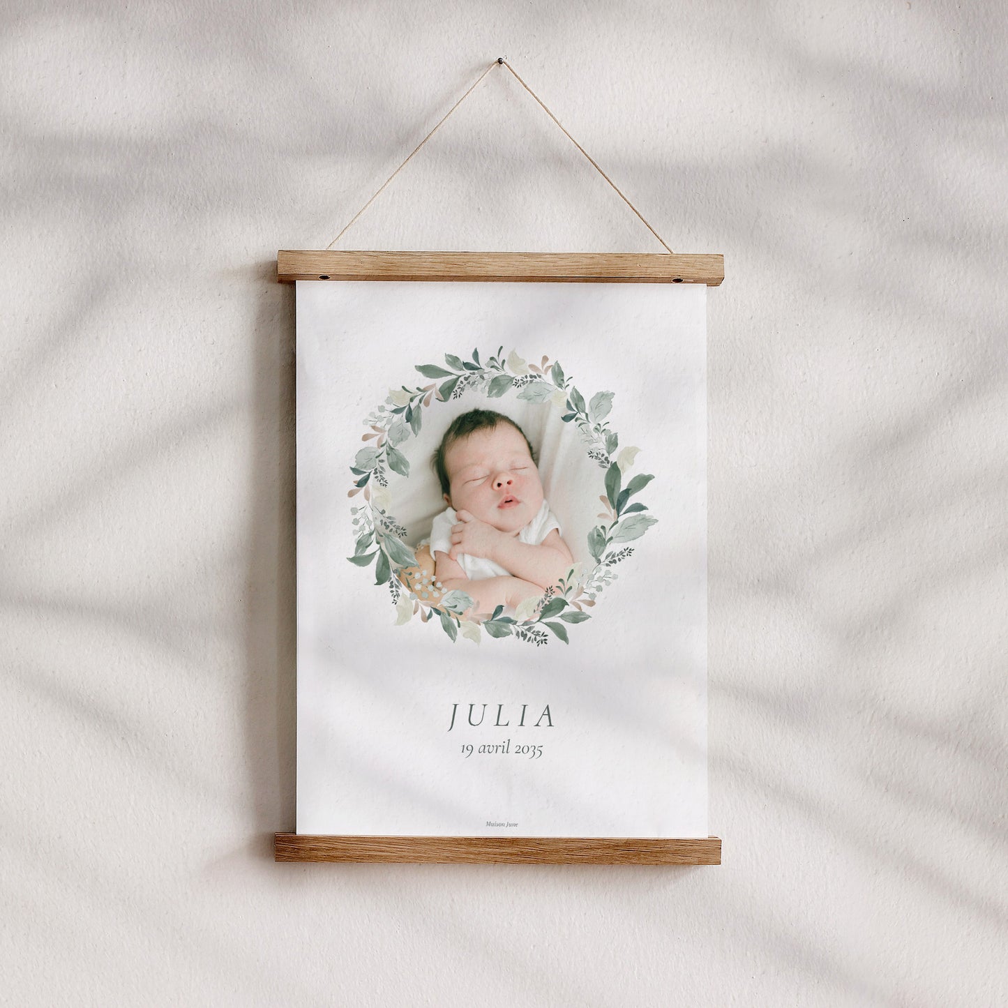 Affiche Naissance Portrait Écrin Végétal photo N° 4