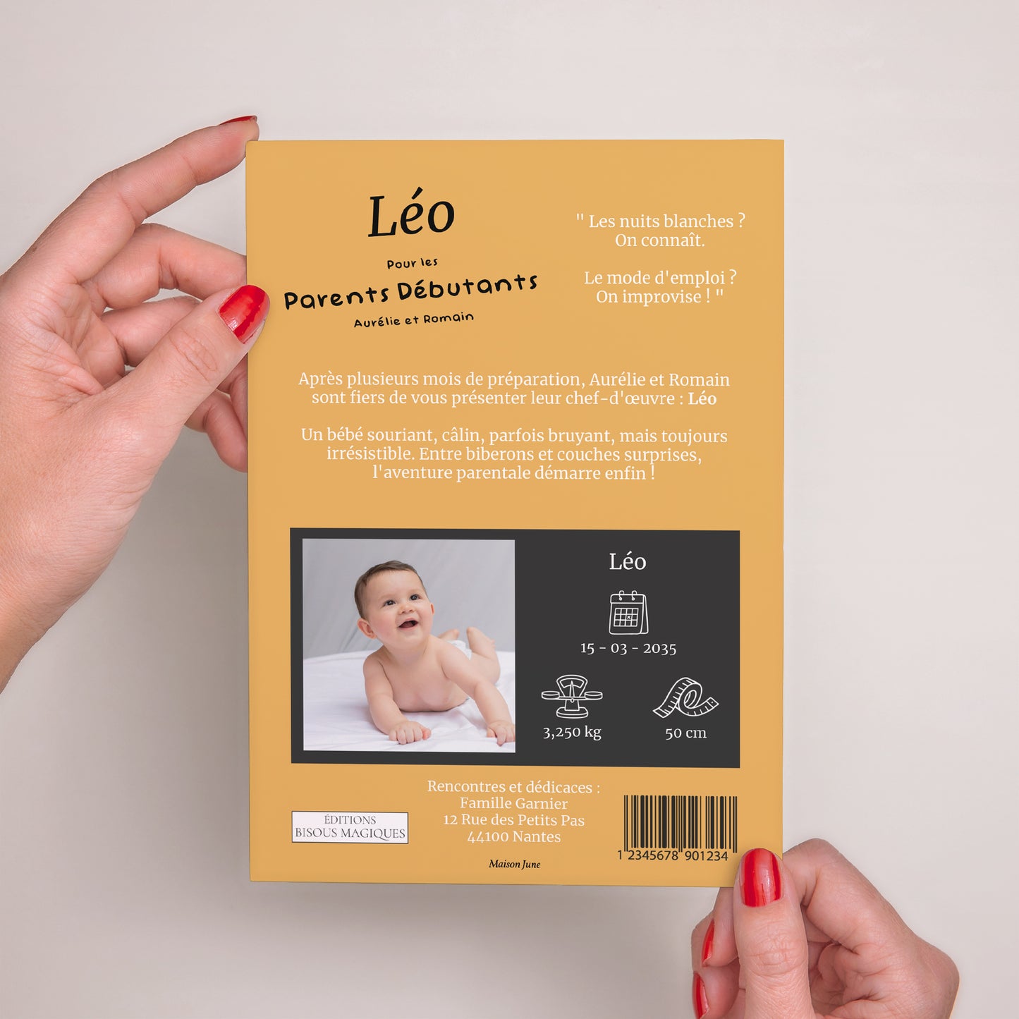 Faire-part Naissance Grand format rectangle Parents Débutants photo N° 3