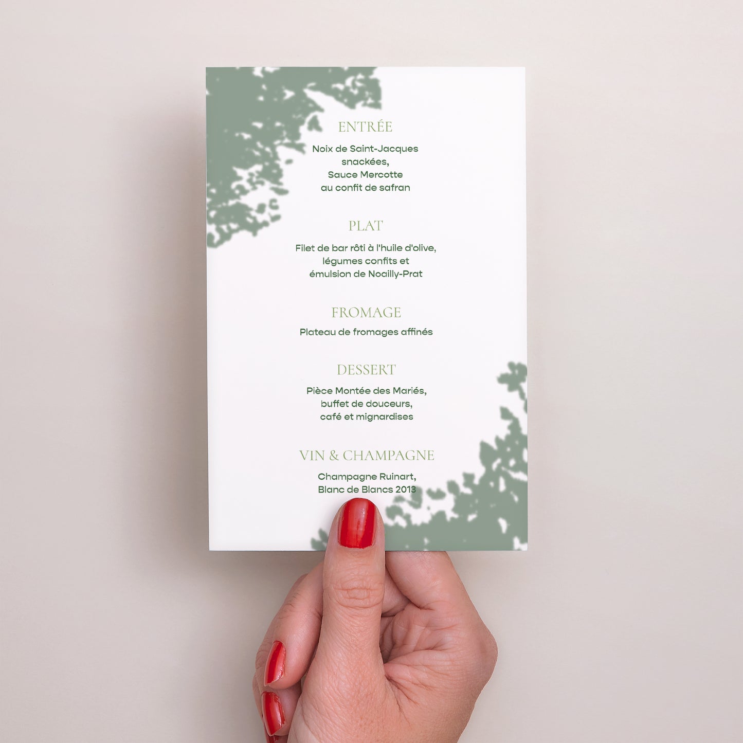 Menu Mariage Portrait Pause Amoureuse photo N° 3