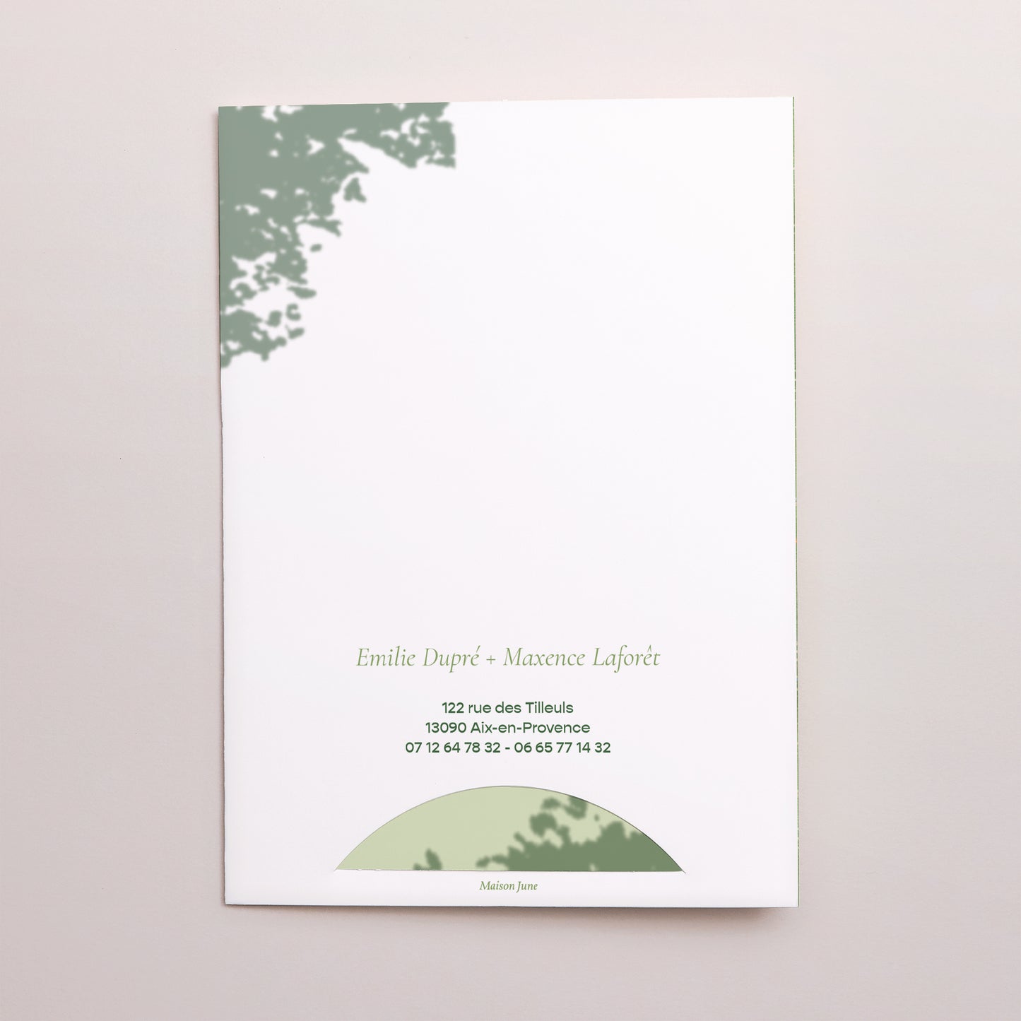 Faire-part Mariage Pochette 2 cartes Pause amoureuse photo N° 5