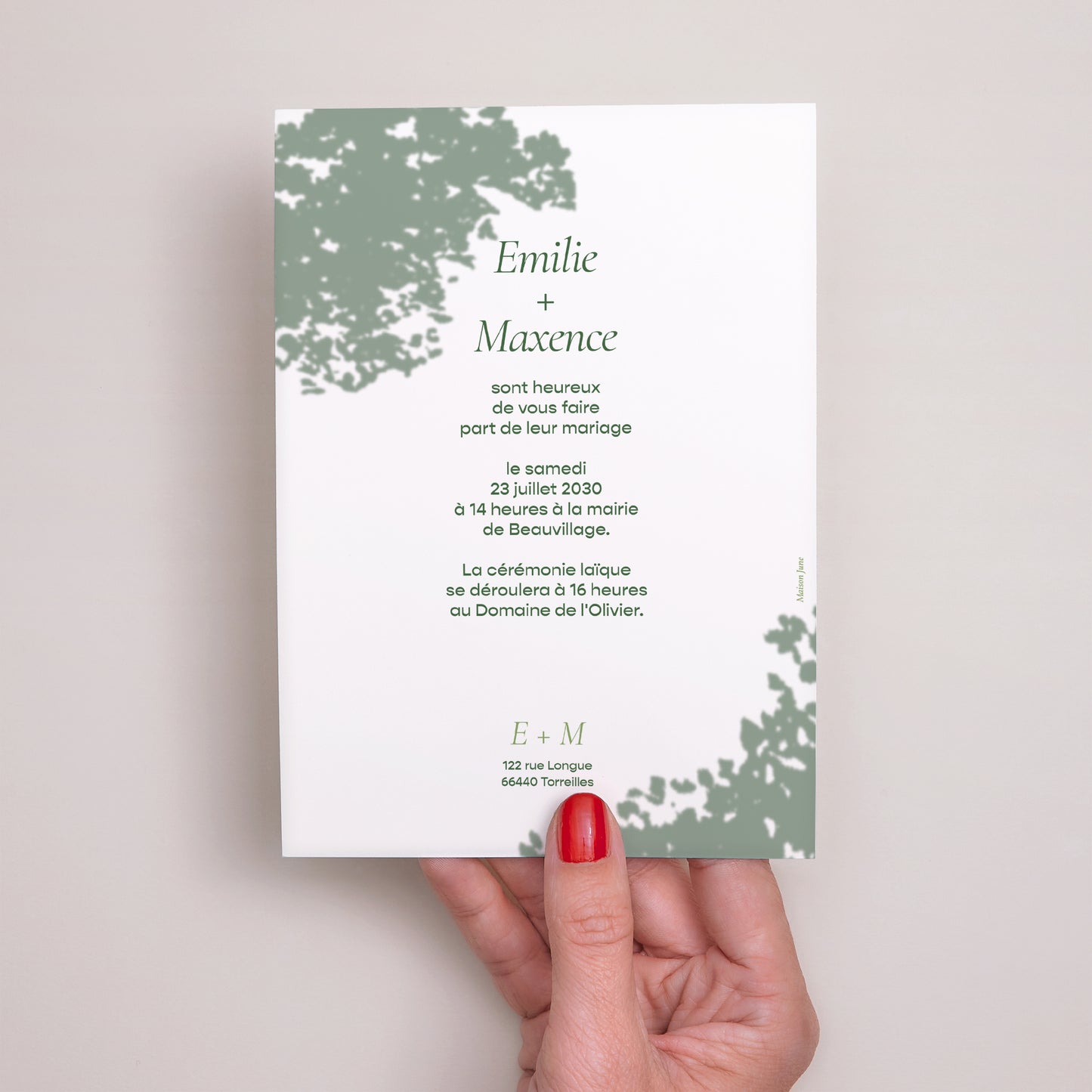 Faire-part Mariage Portrait Pause Amoureuse photo N° 3